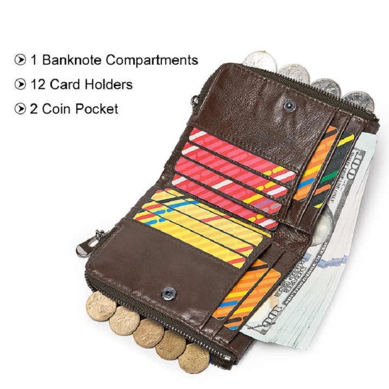 Humerpaul kožená peňaženka s retiazkou Quiot Hnedá