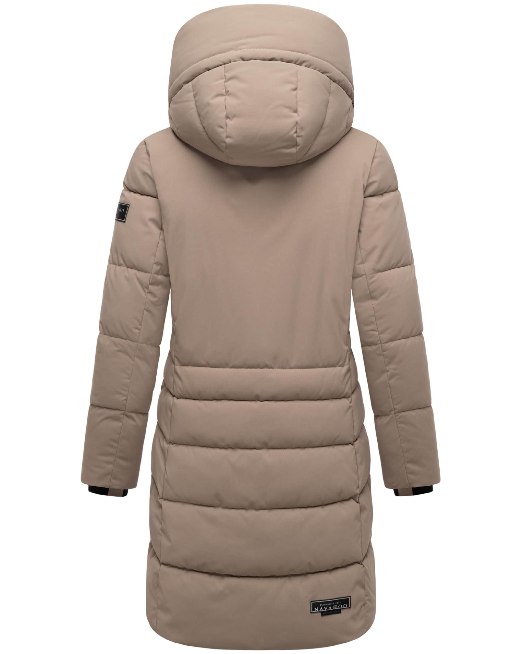 NAVAHOO Zimný kabát 'Mondnebel XIV' mokka / čierna