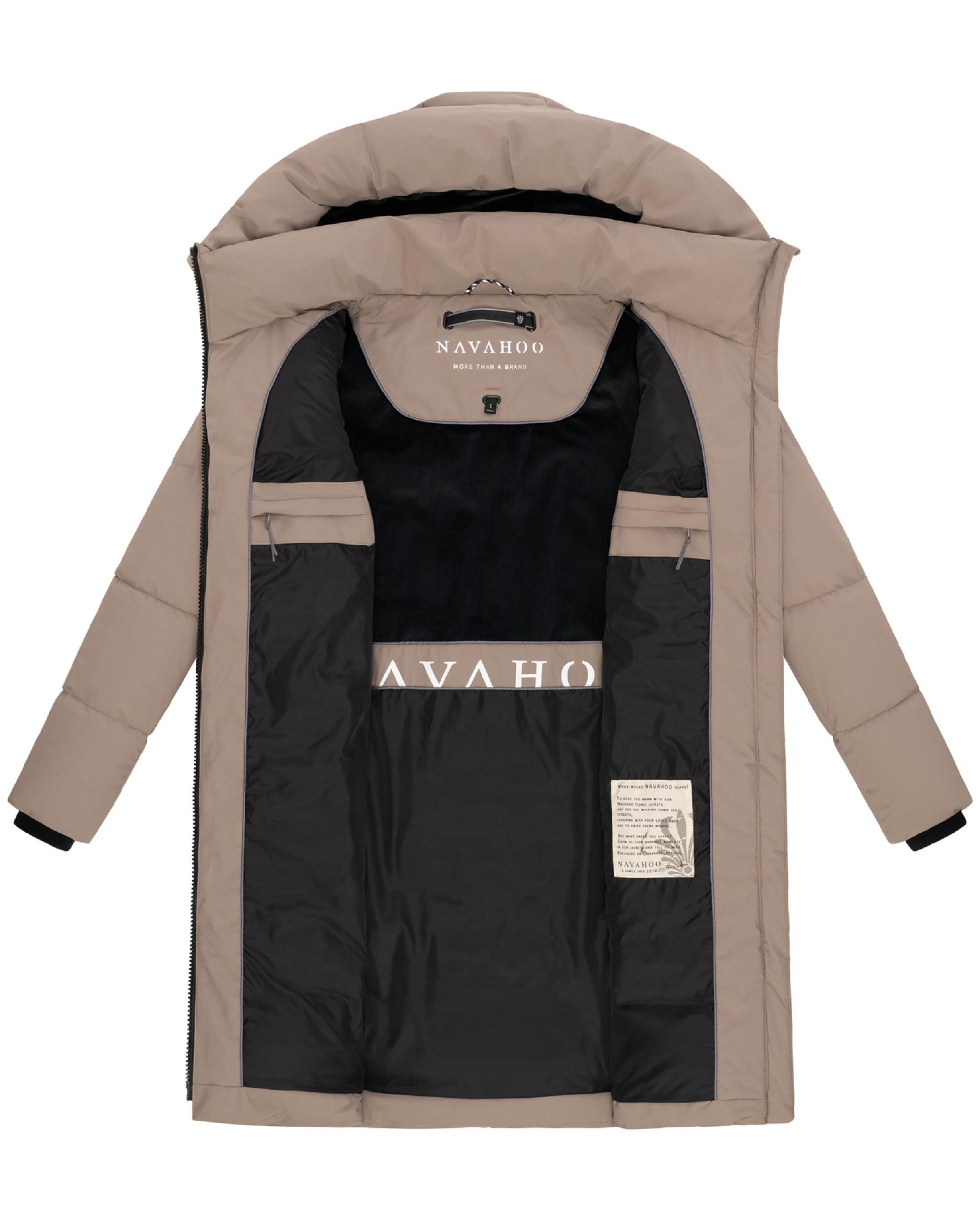 NAVAHOO Zimný kabát 'Mondnebel XIV' mokka / čierna