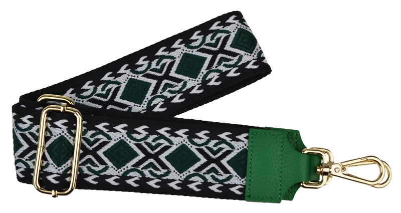 Zelená kožená talianska kabelka Anita Verde s prídavným pruhom III NovaKabelka.sk