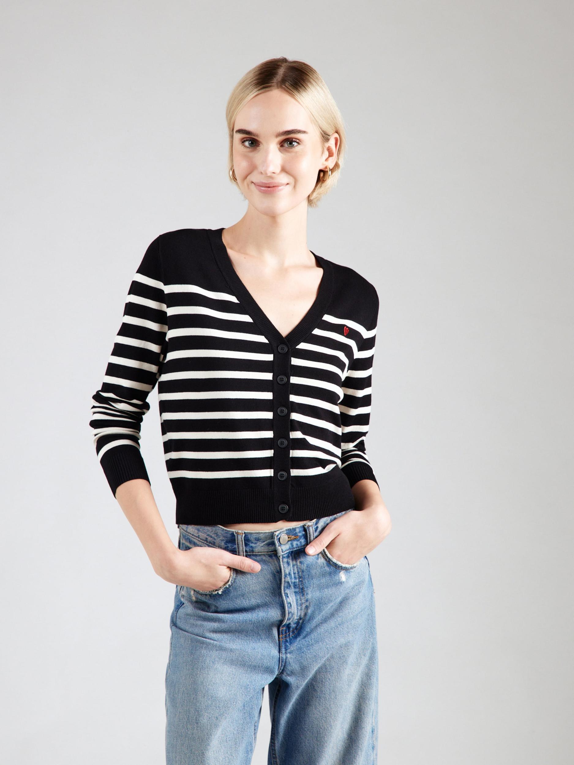 VERO MODA Kardigán 'VMDORY' čierna / biela