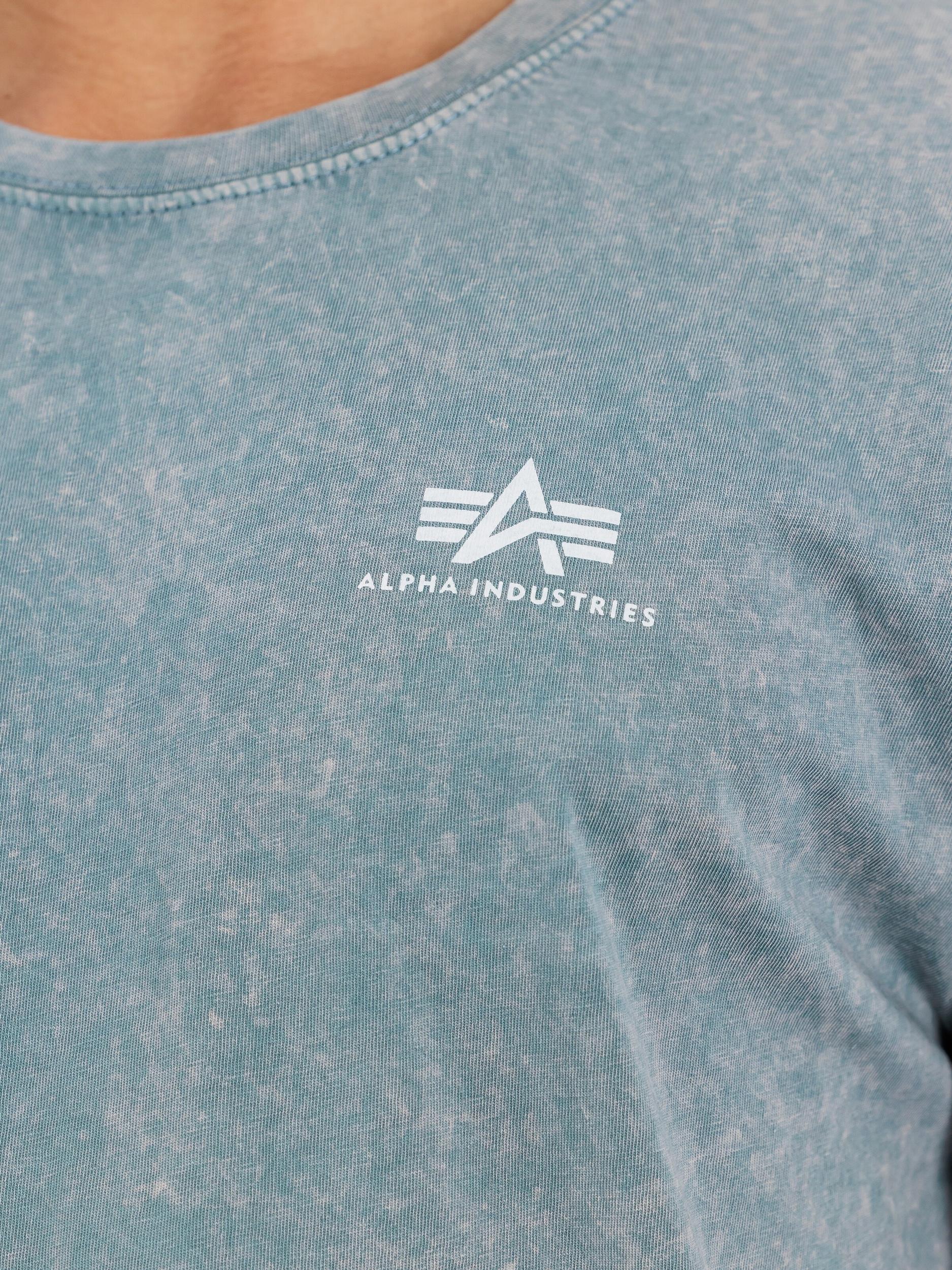 ALPHA INDUSTRIES Tričko modrá / sivá / biela