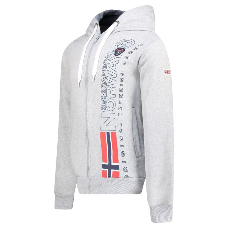 Geographical Norway Geografické Nórsko Fogora DB 100 M WZ3066H/GN-Gray sieťovaná mikina
