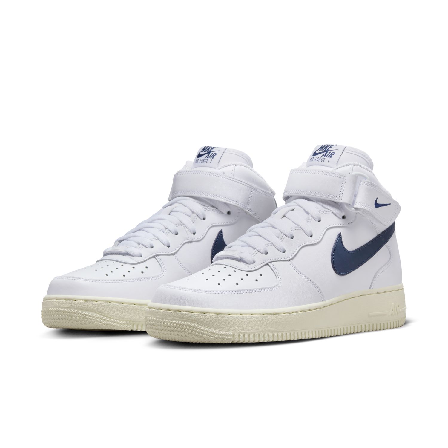 Nike Air Force 1 '07 Mid "White Midnight Navy" Wmns - Dámske - Tenisky Nike - Biele - DD9625-105