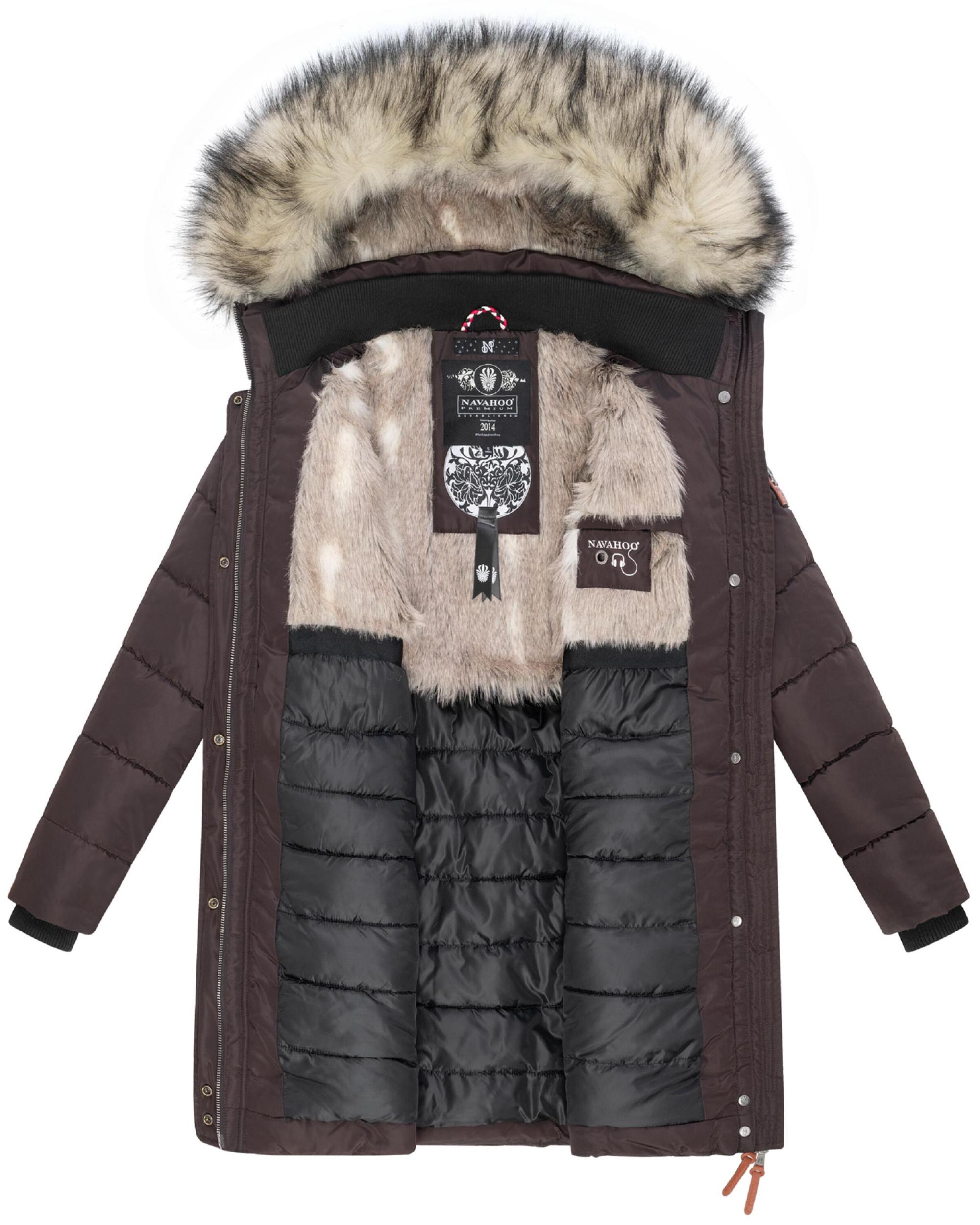 NAVAHOO Zimný kabát 'Paula' hnedá