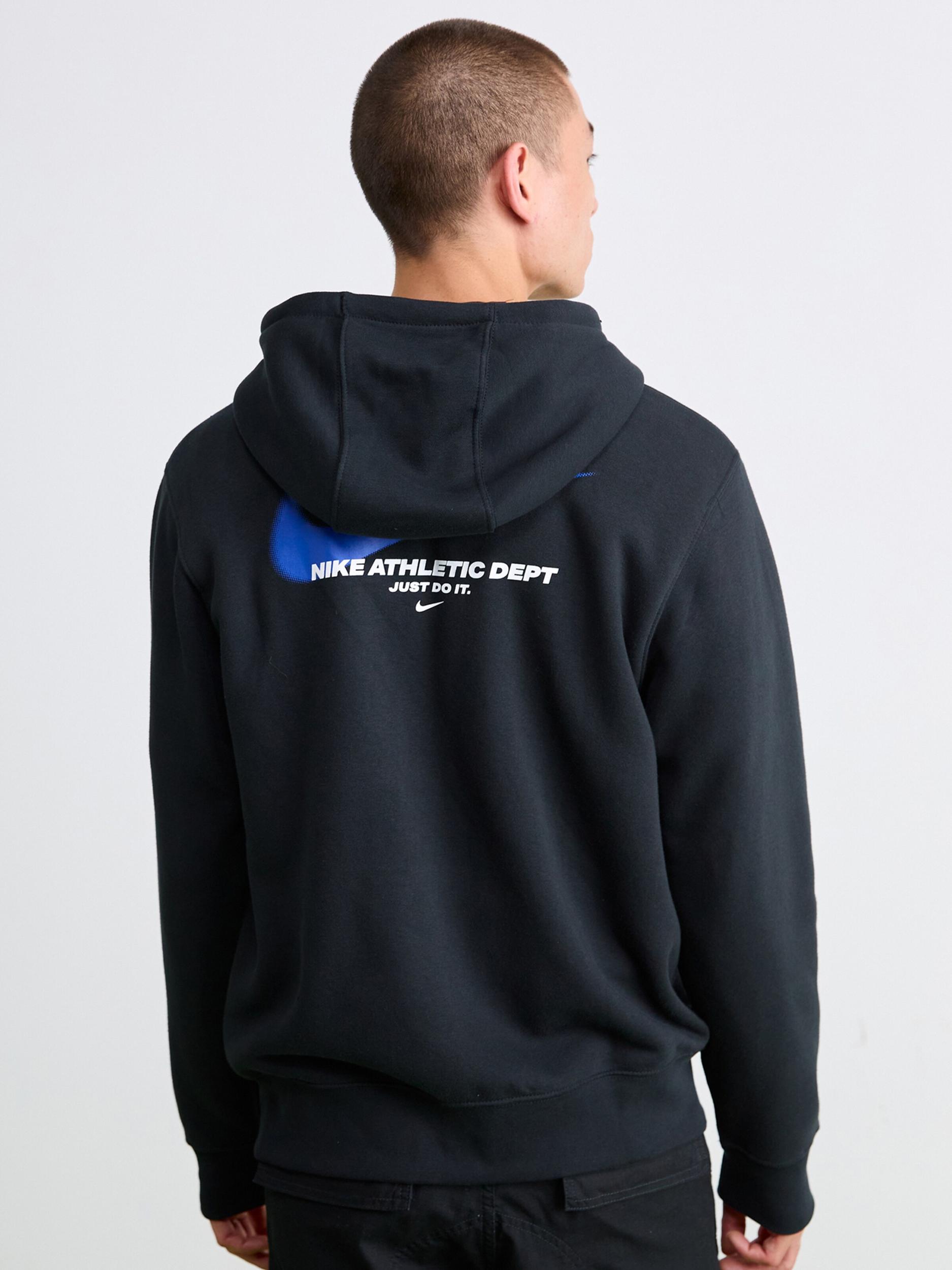 Nike Sportswear Tepláková bunda 'CLUB' modrá / čierna / biela