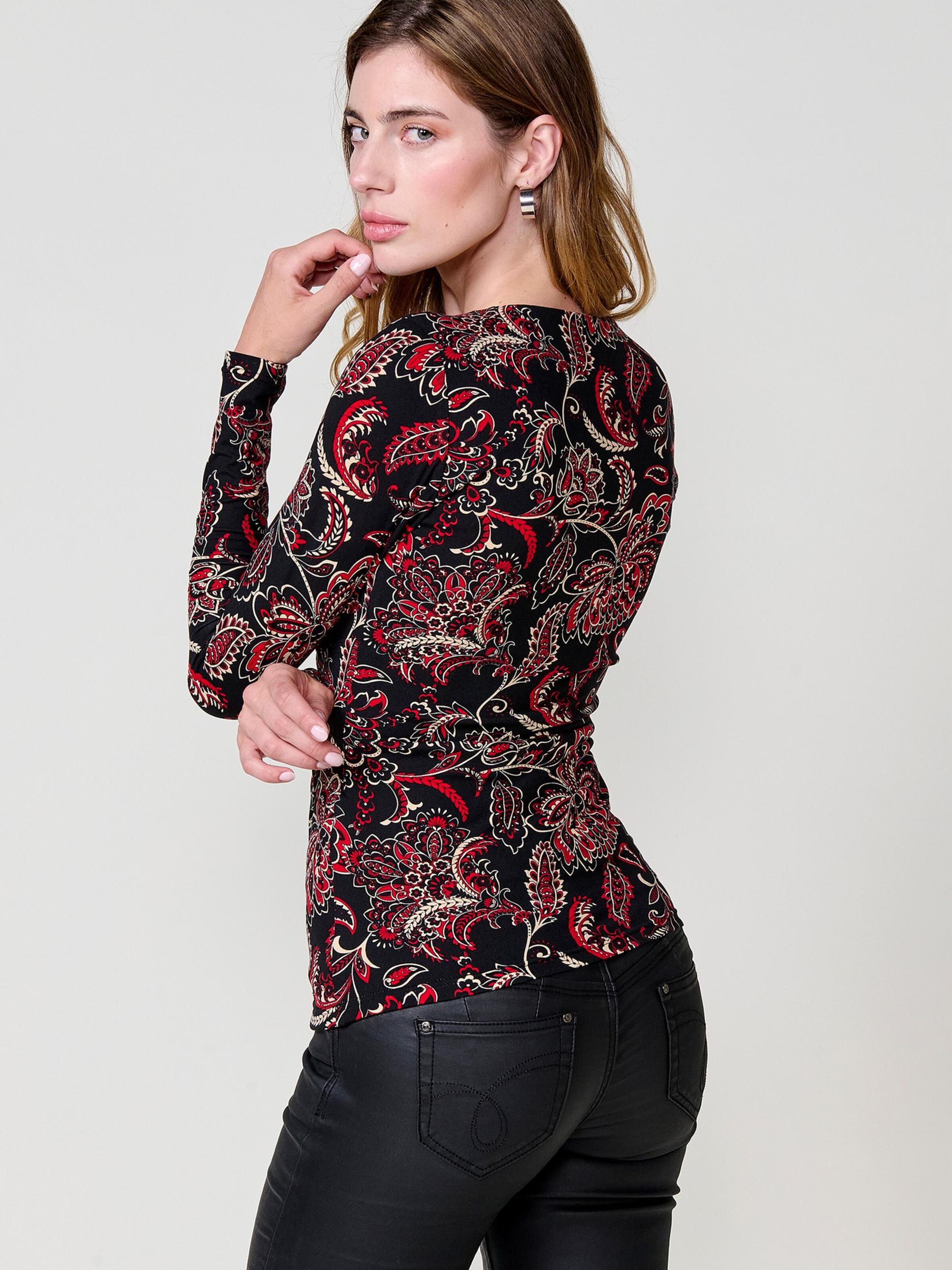 KOROSHI Tričko červená / čierna / biela