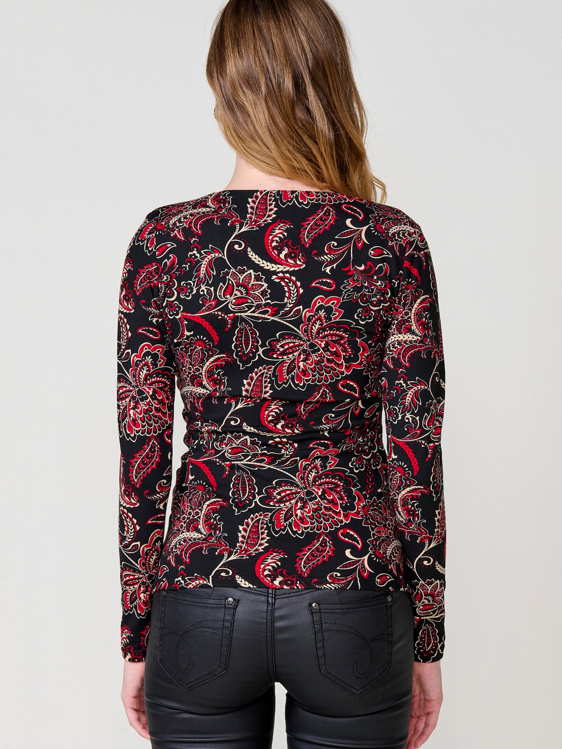 KOROSHI Tričko červená / čierna / biela