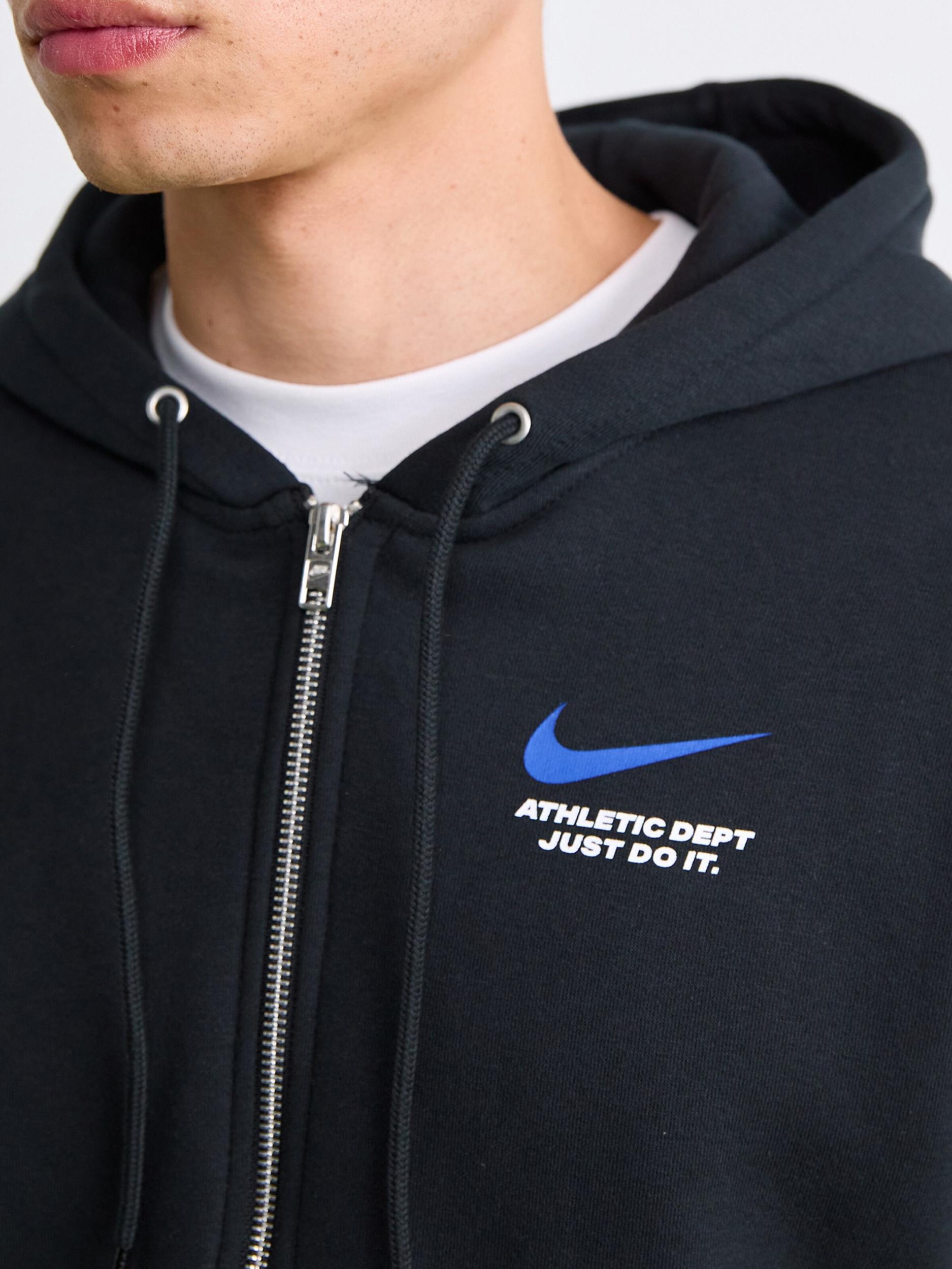 Nike Sportswear Tepláková bunda 'CLUB' modrá / čierna / biela