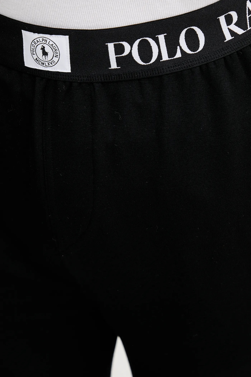 Pyžamové nohavice Polo Ralph Lauren čierna farba, jednofarebné, 714P01949