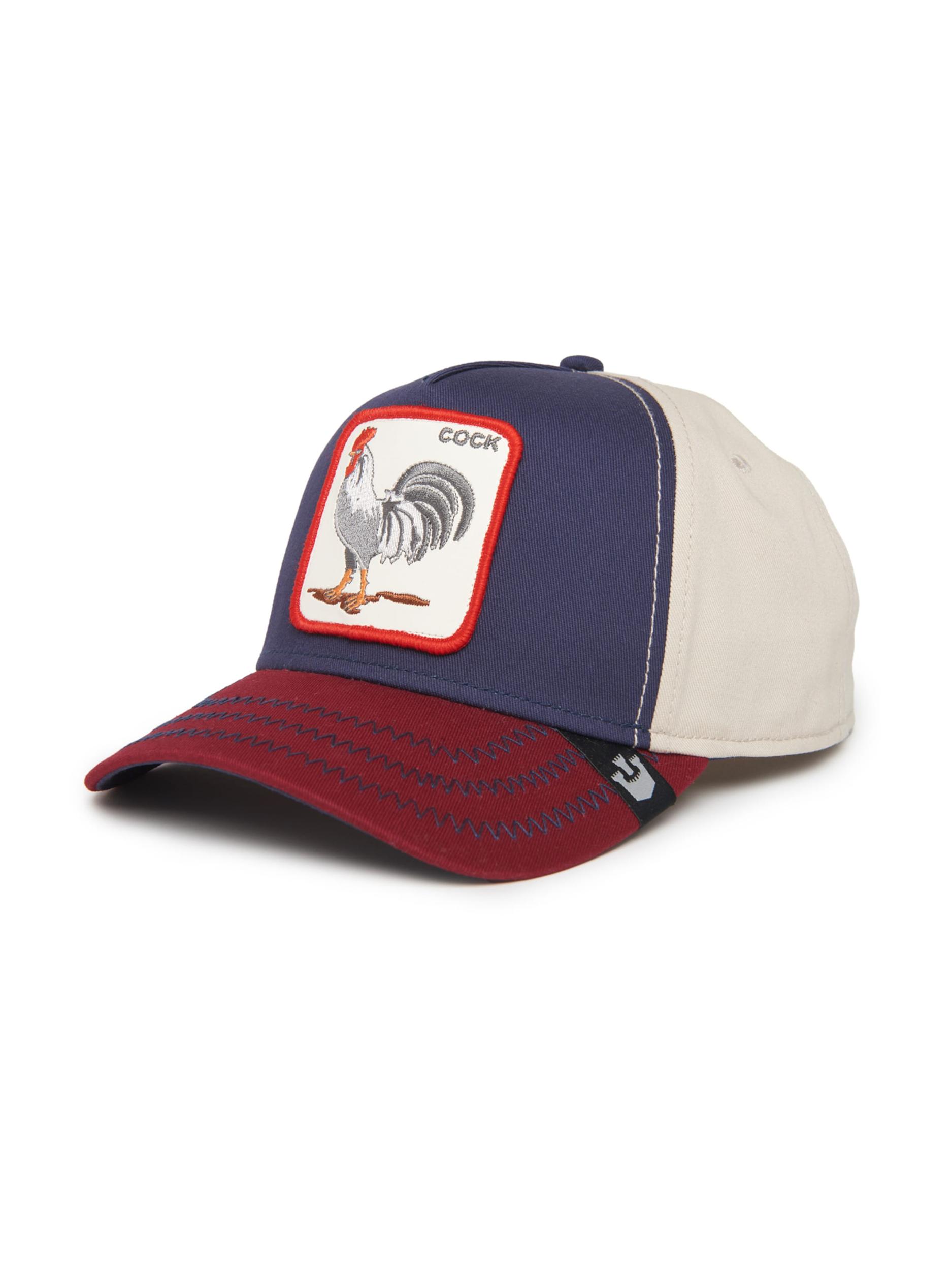 GOORIN Bros. Čiapka 'All American Rooster 100' námornícka modrá / karmínovo červená / biela ako vlna