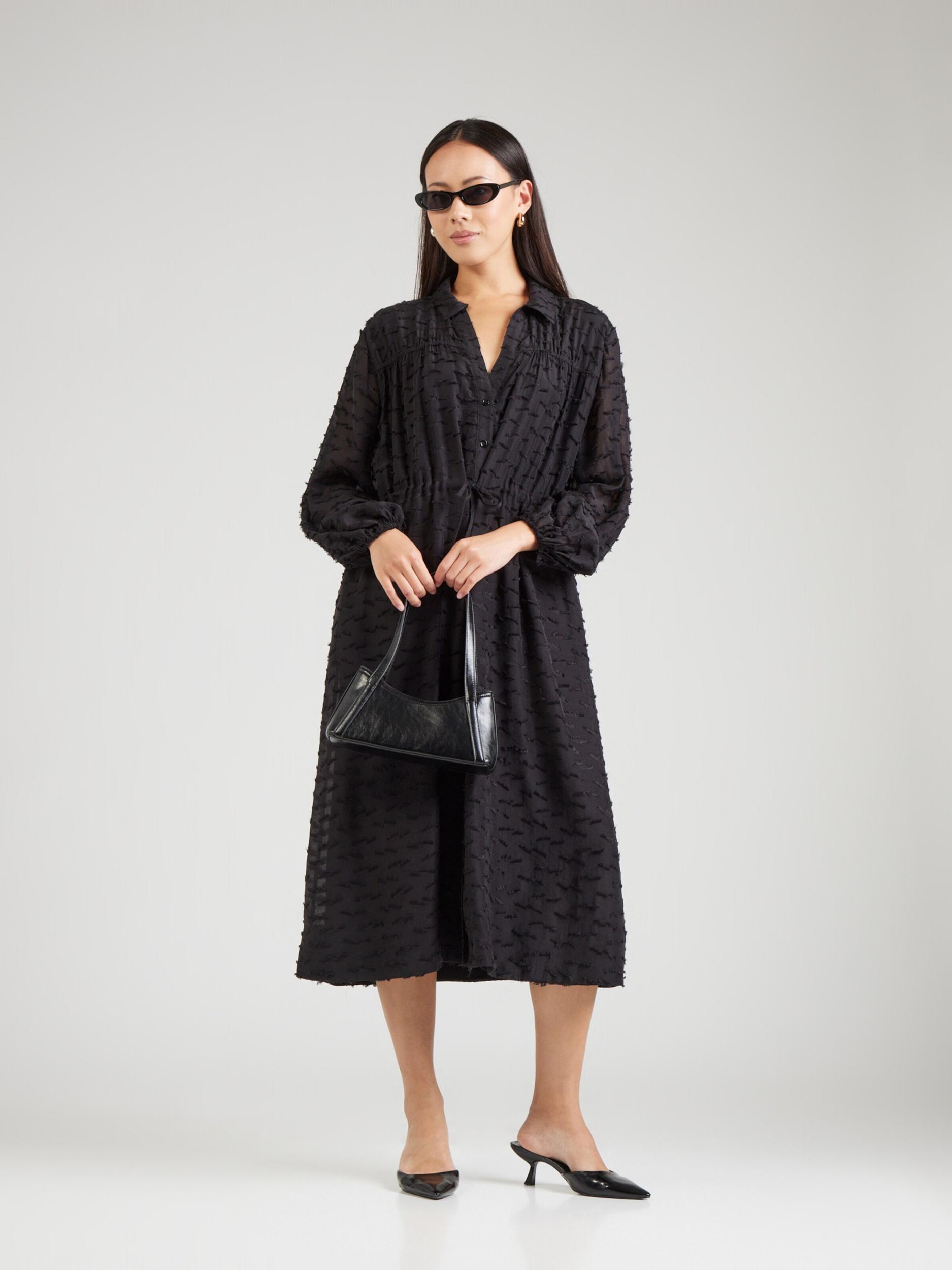 Samsøe Samsøe Košeľové šaty 'Manarola' čierna