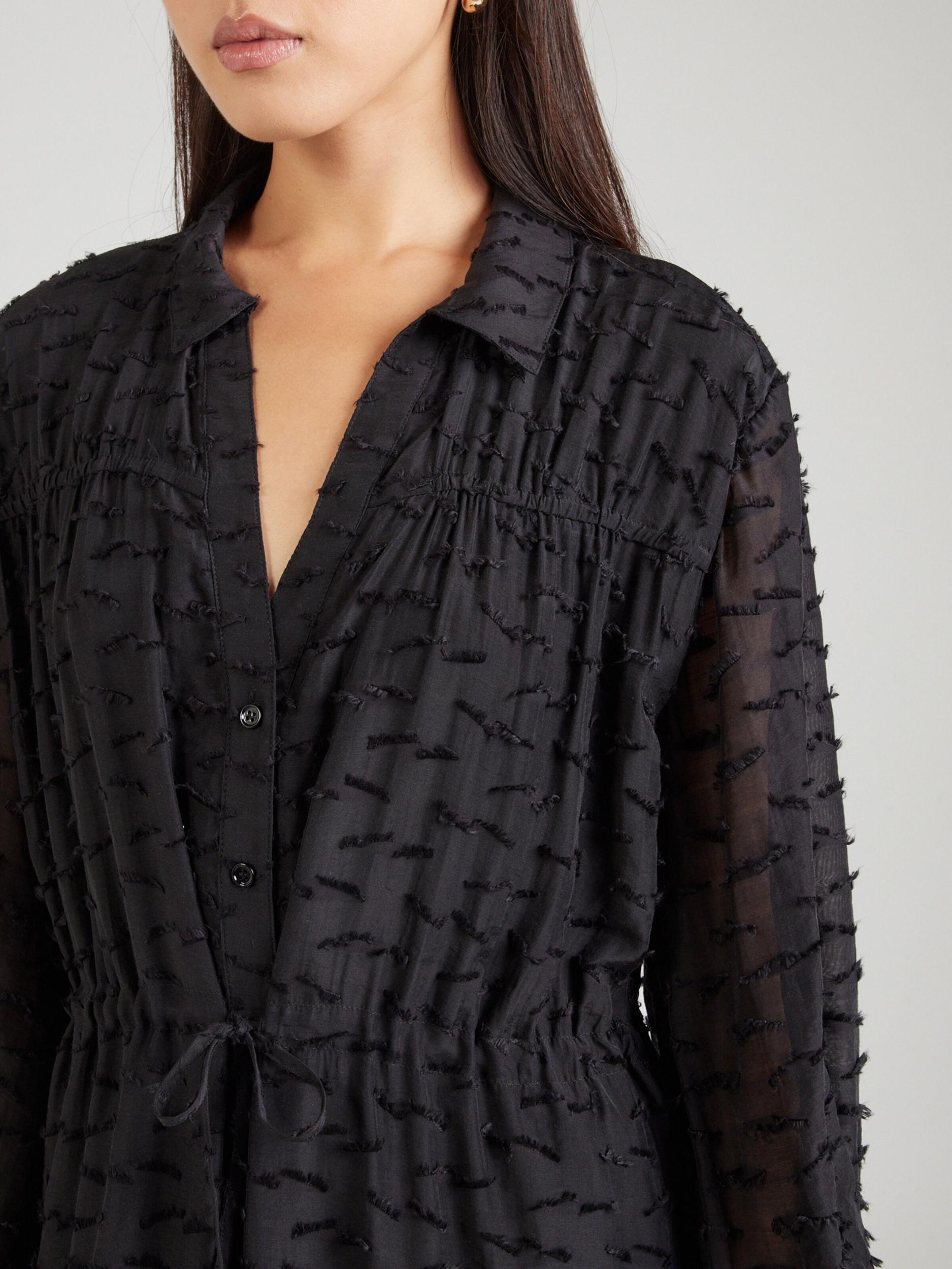 Samsøe Samsøe Košeľové šaty 'Manarola' čierna