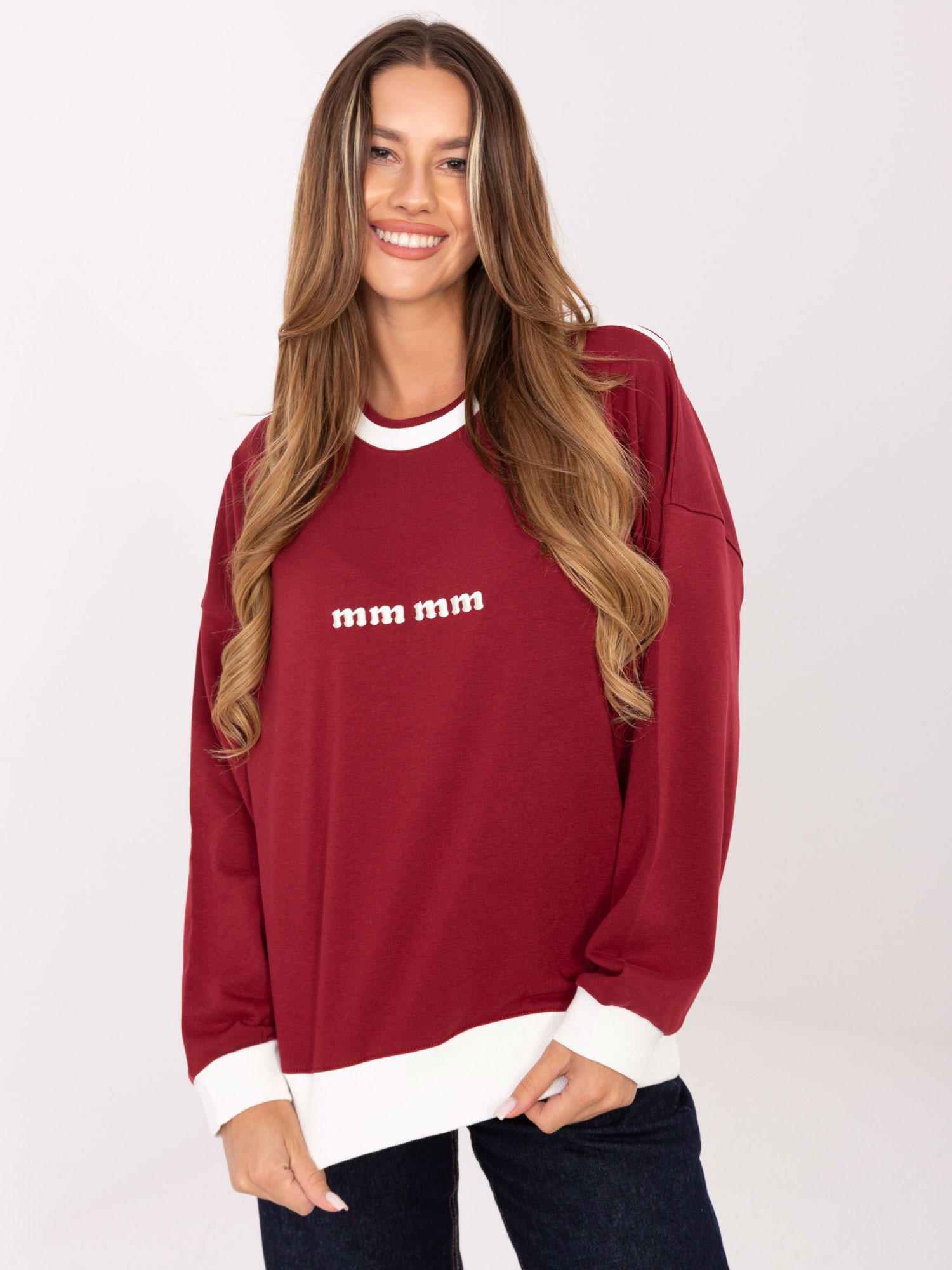 RELEVANCE Blouse-RV-BZ-A878.51-burgundy