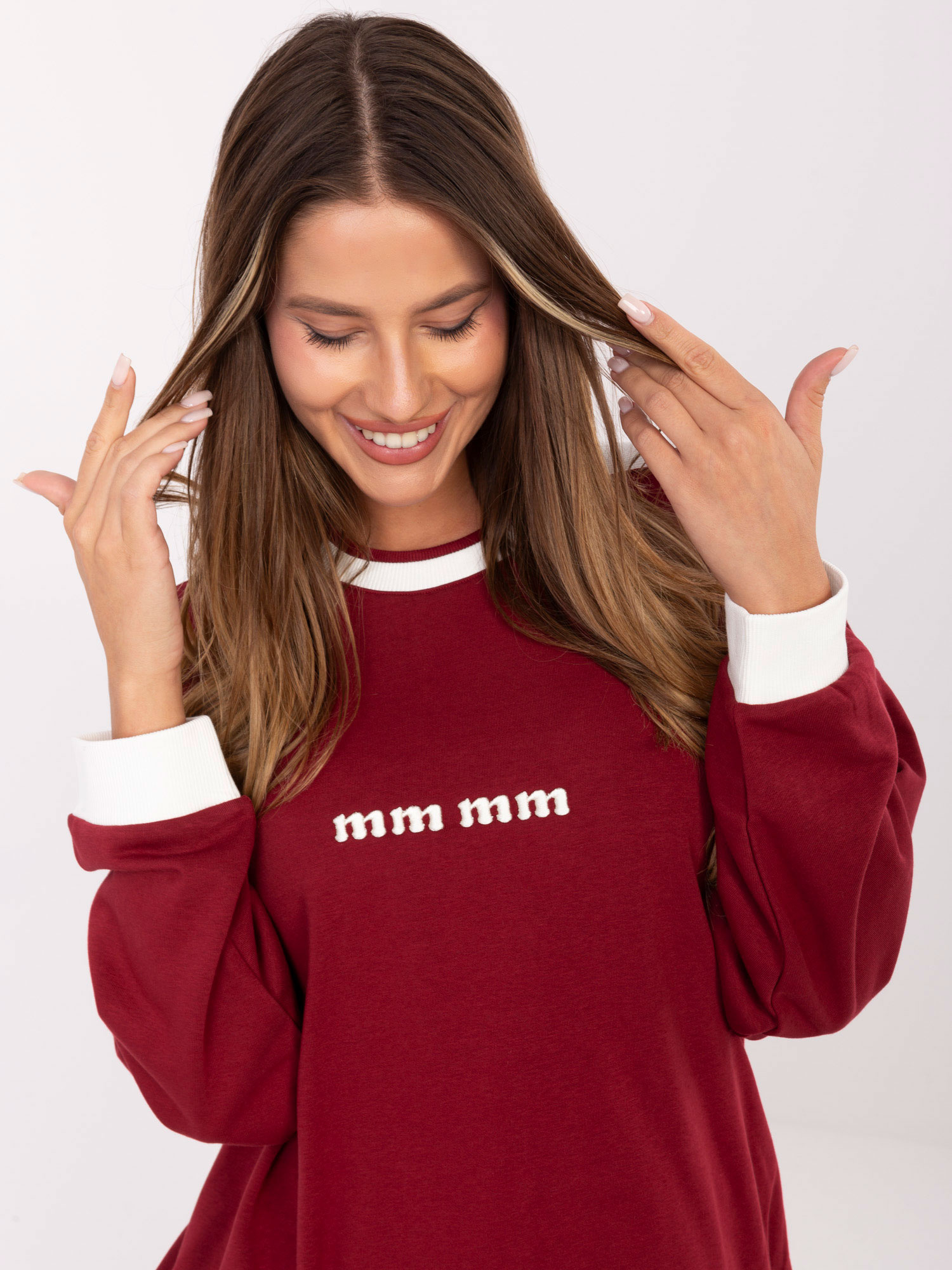 RELEVANCE Blouse-RV-BZ-A878.51-burgundy