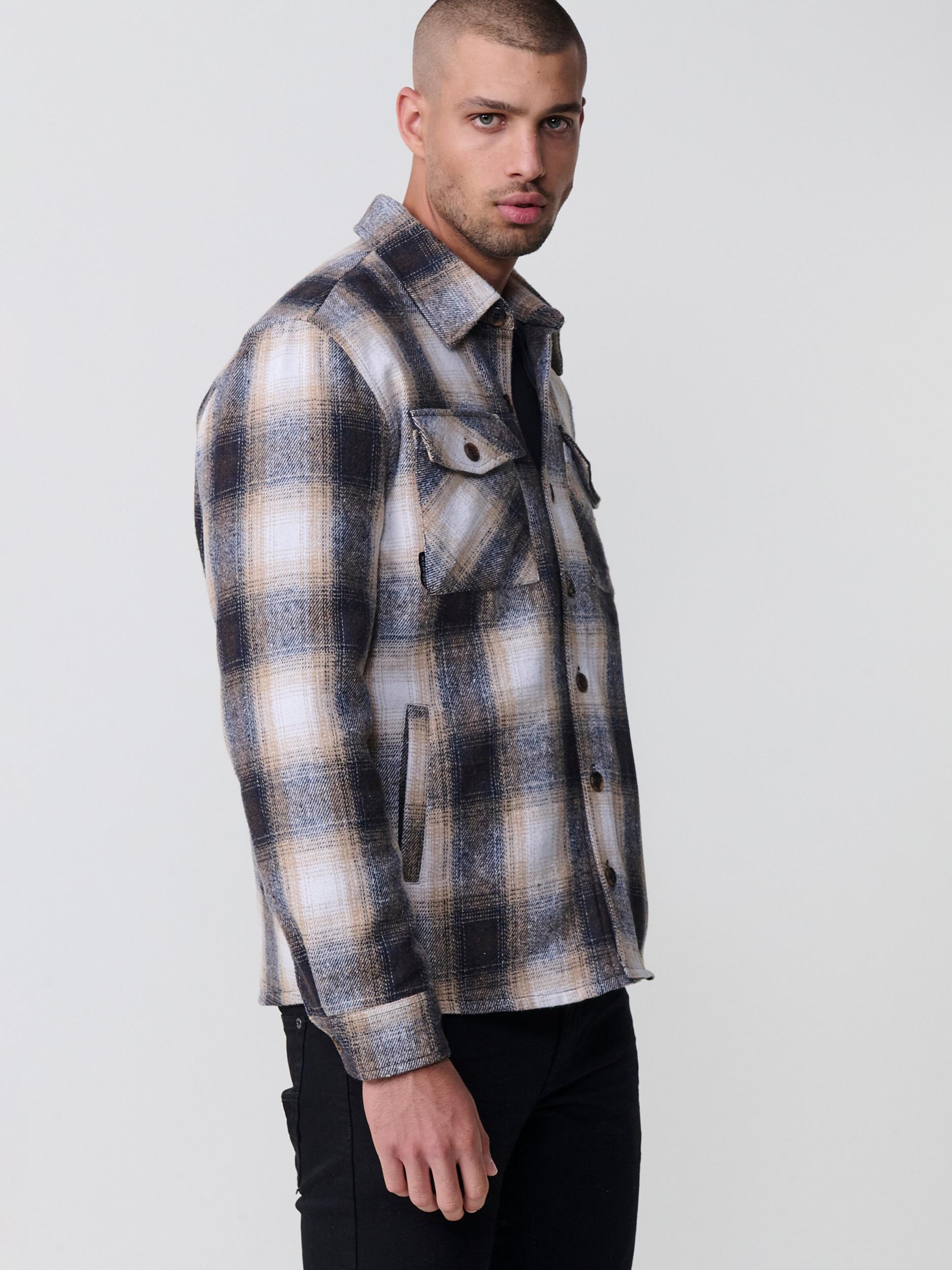 KOROSHI Prechodná bunda svetlohnedá / tmavohnedá