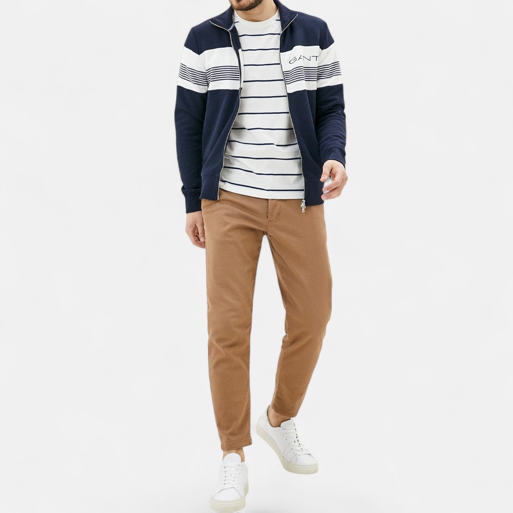 Pánská mikina na zip Gant Stripe Zip Through 56459