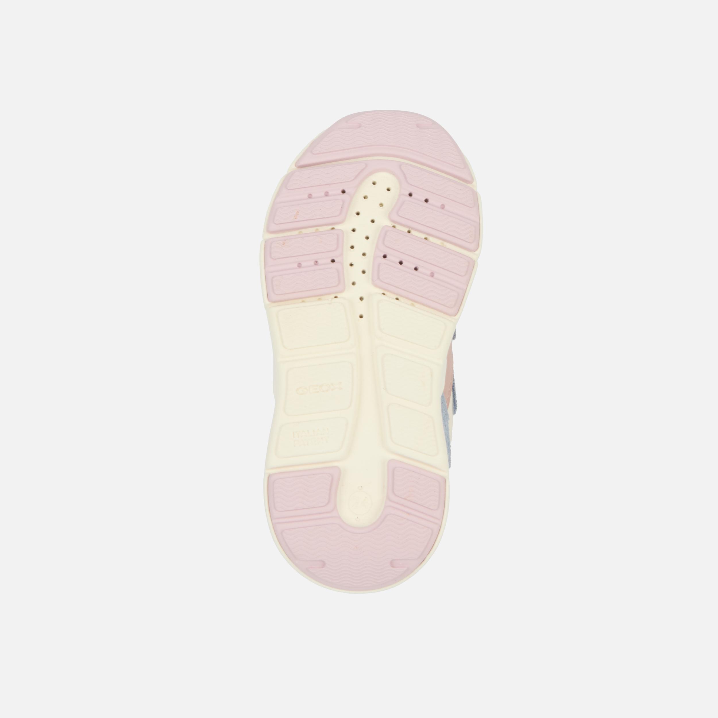 Light Blue Girls Sneakers Geox Flexyper Mini - Girls