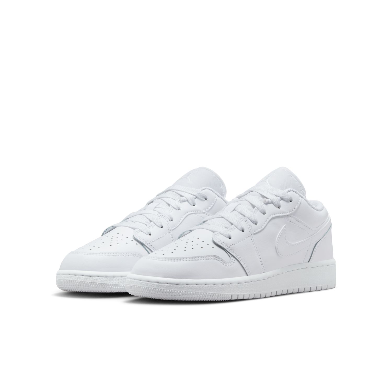 Air Jordan 1 Low "Triple White" (GS) - Detské - Tenisky Jordan - Biele - 553560-136