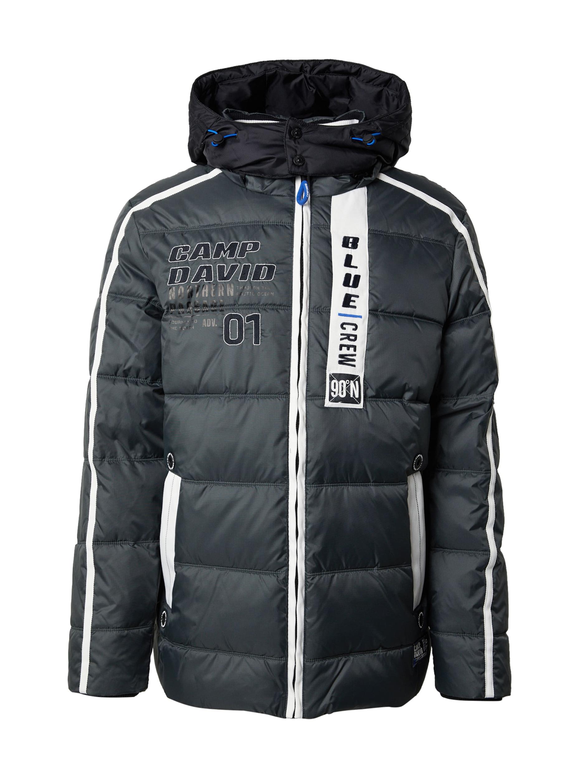 CAMP DAVID Zimná bunda jedľová / biela