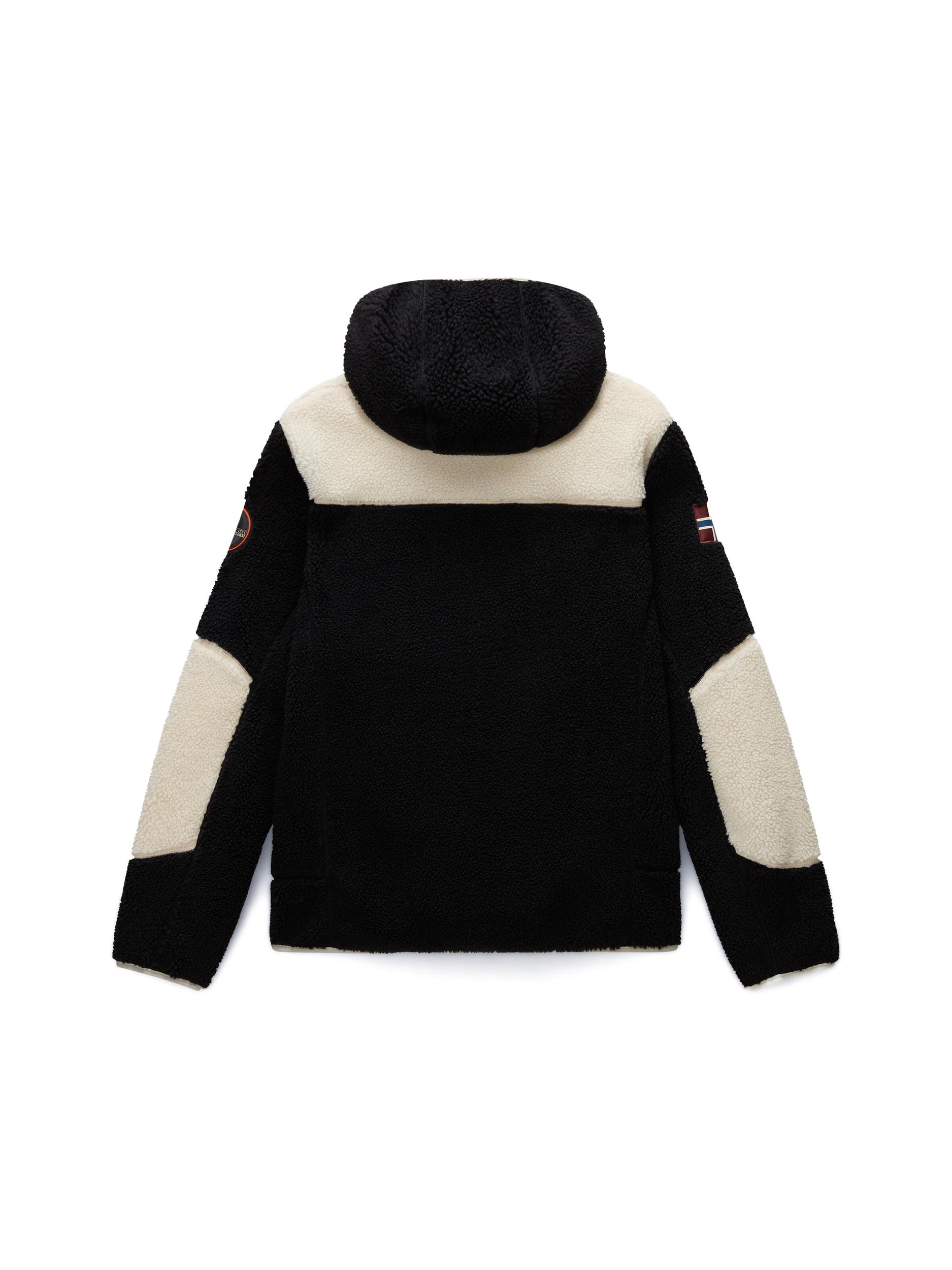 NAPAPIJRI Flisová bunda 'Yupik 3' svetlobéžová / sivá / tmavočervená / čierna