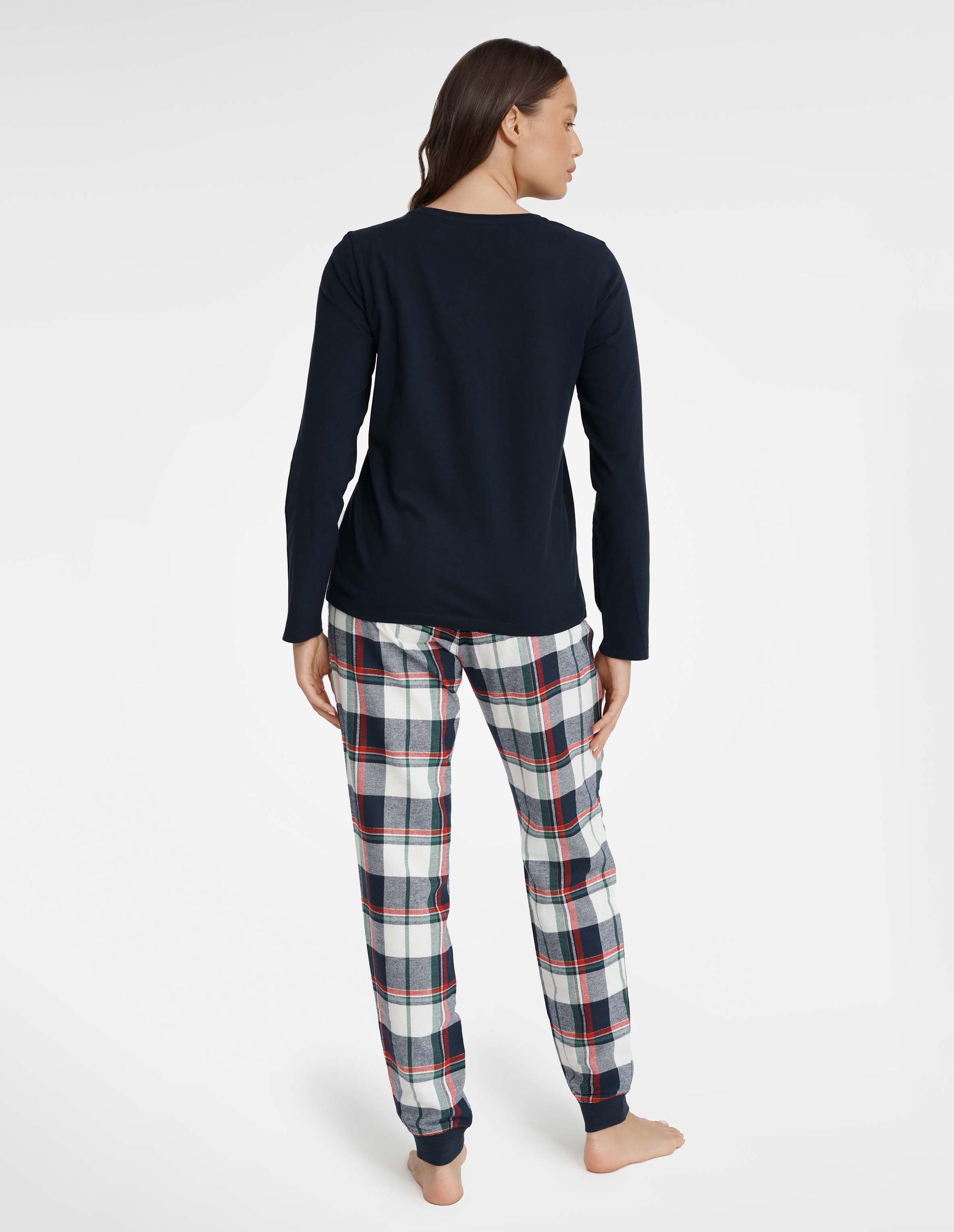 Henderson Ladies Dámske vianočné pyžamo Goldy 40939-59X tmavomodré, Farba tmavomodrá