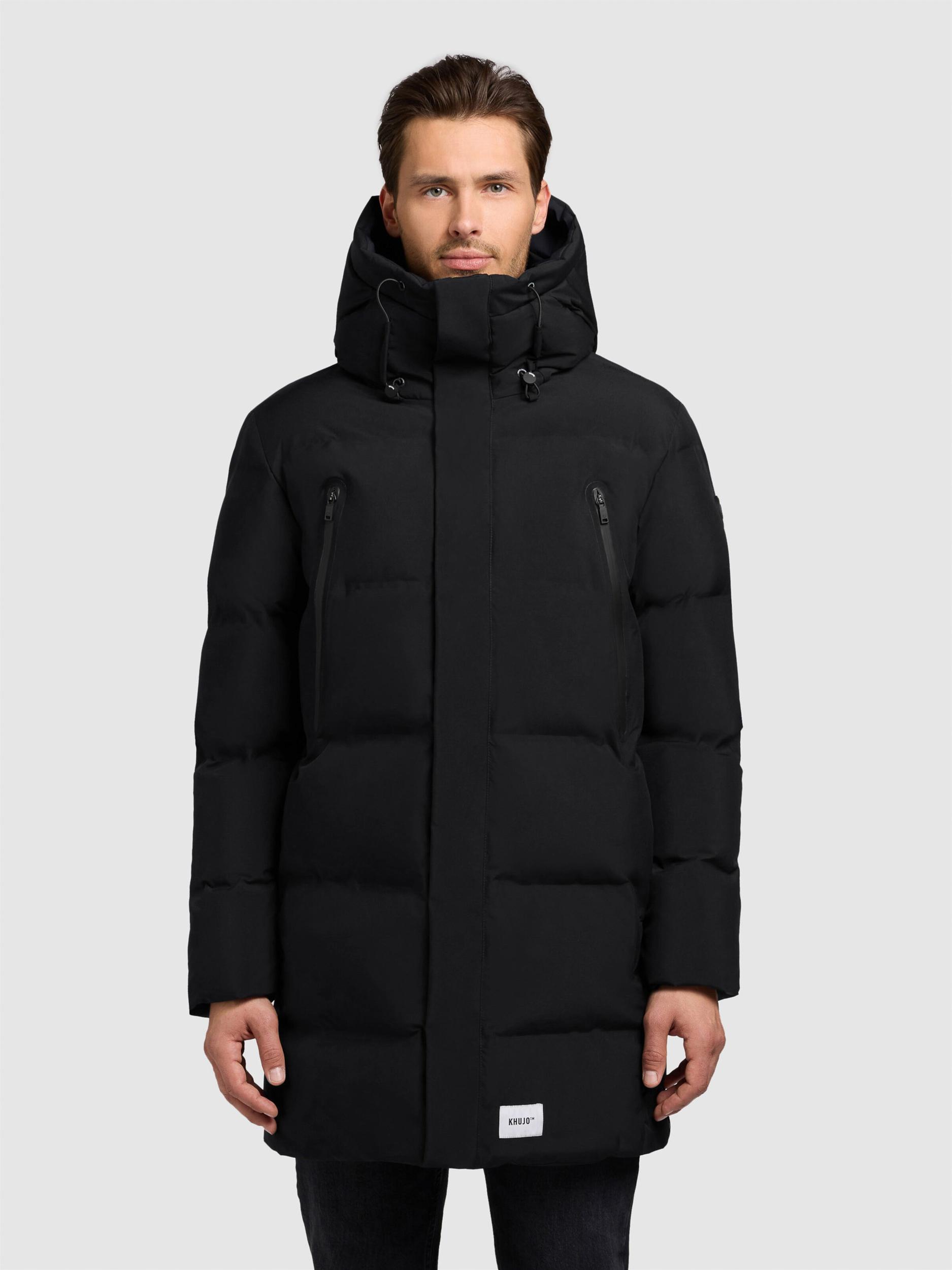 khujo Zimný kabát 'Morse3' čierna