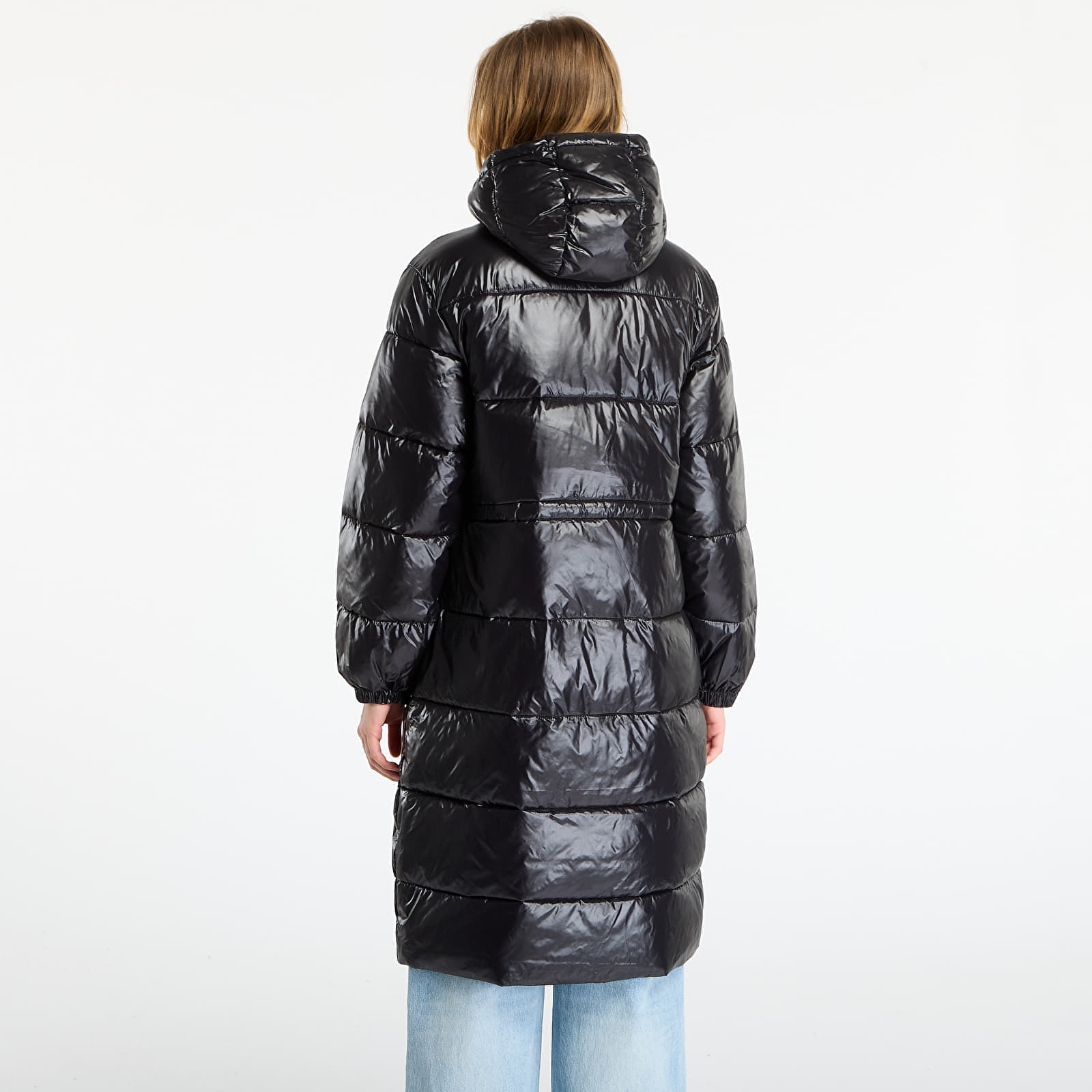 Kabát Calvin Klein Jeans Shine Long Puffer Coat Black L