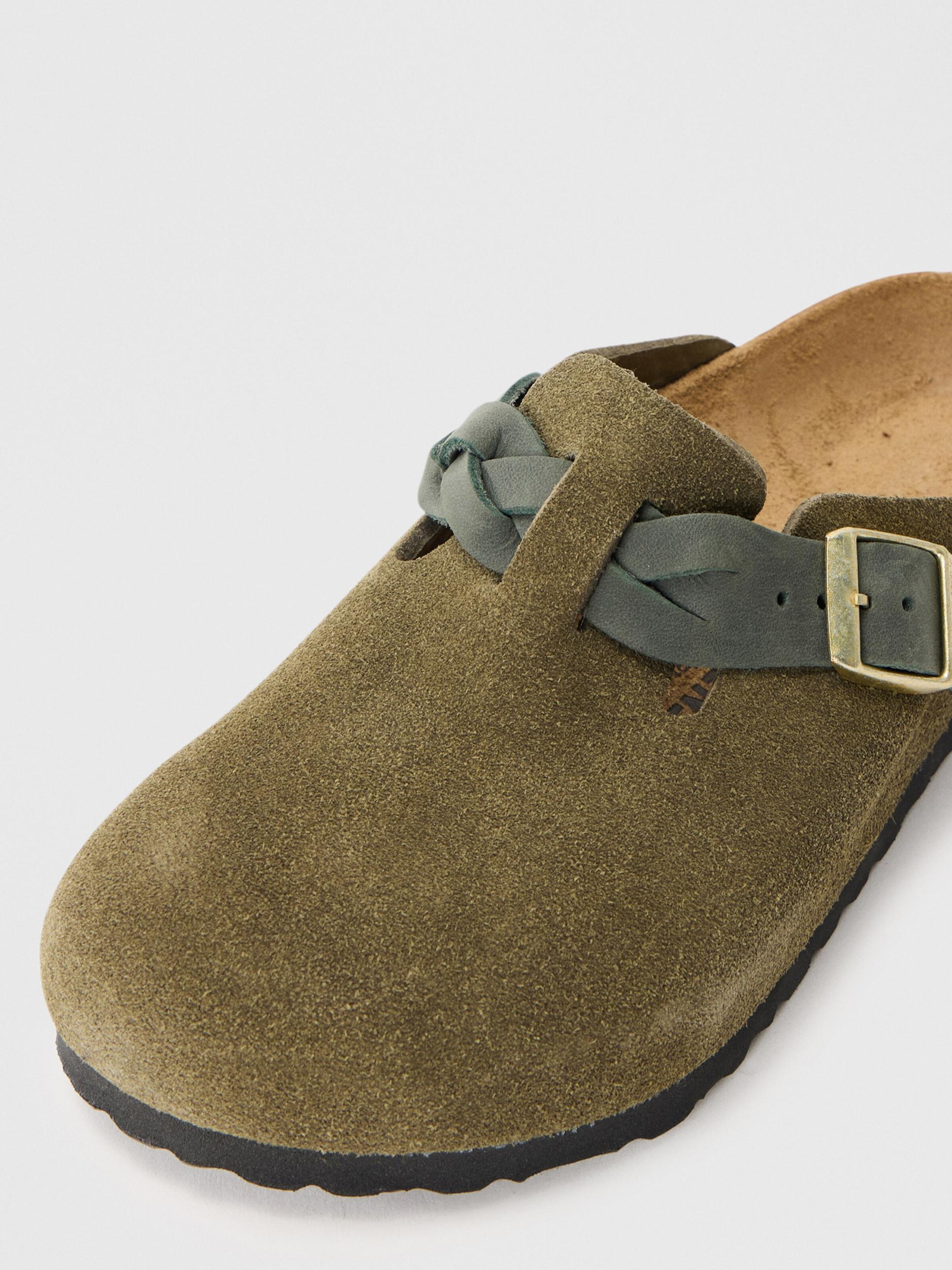 BIRKENSTOCK Šľapky 'Boston LEOI/LEVE' olivová / jedľová