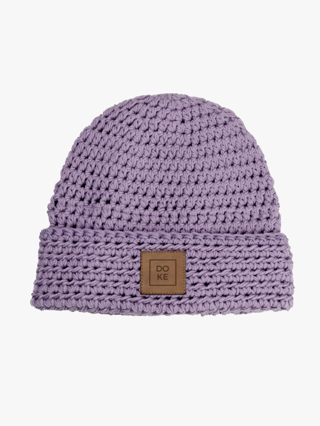 DOKE Merino háčkovaná čiapka Luke flieder