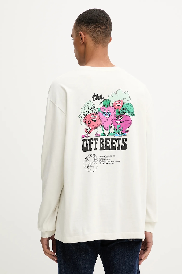 Bavlnené tričko s dlhým rukávom Levi's