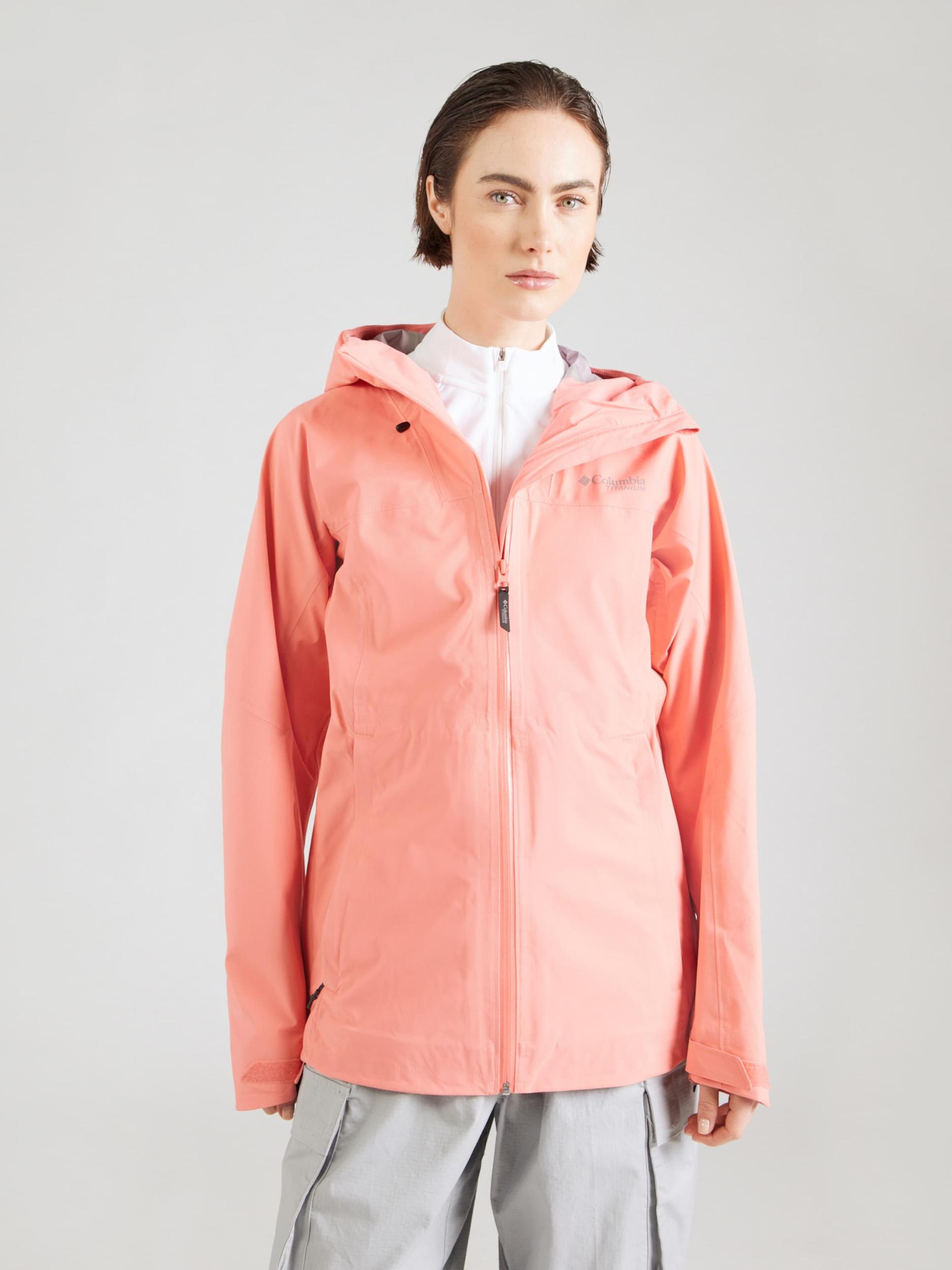 COLUMBIA Outdoorová bunda 'Northwest Explorer' pastelovo červená / strieborná