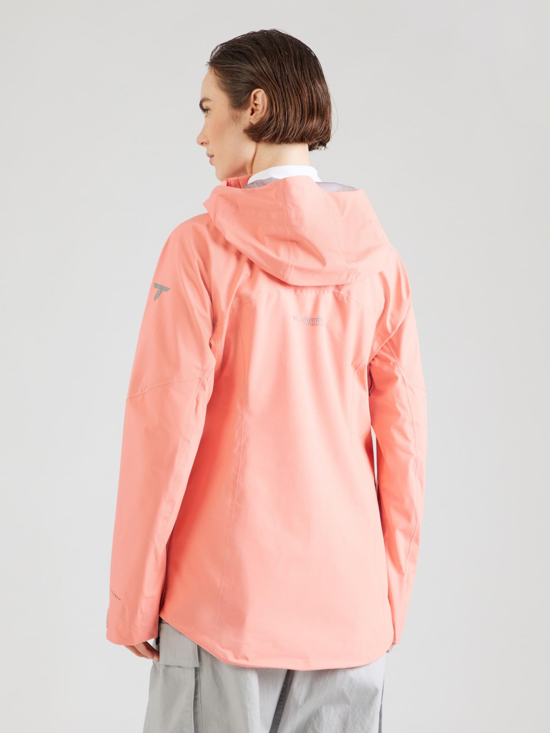 COLUMBIA Outdoorová bunda 'Northwest Explorer' pastelovo červená / strieborná