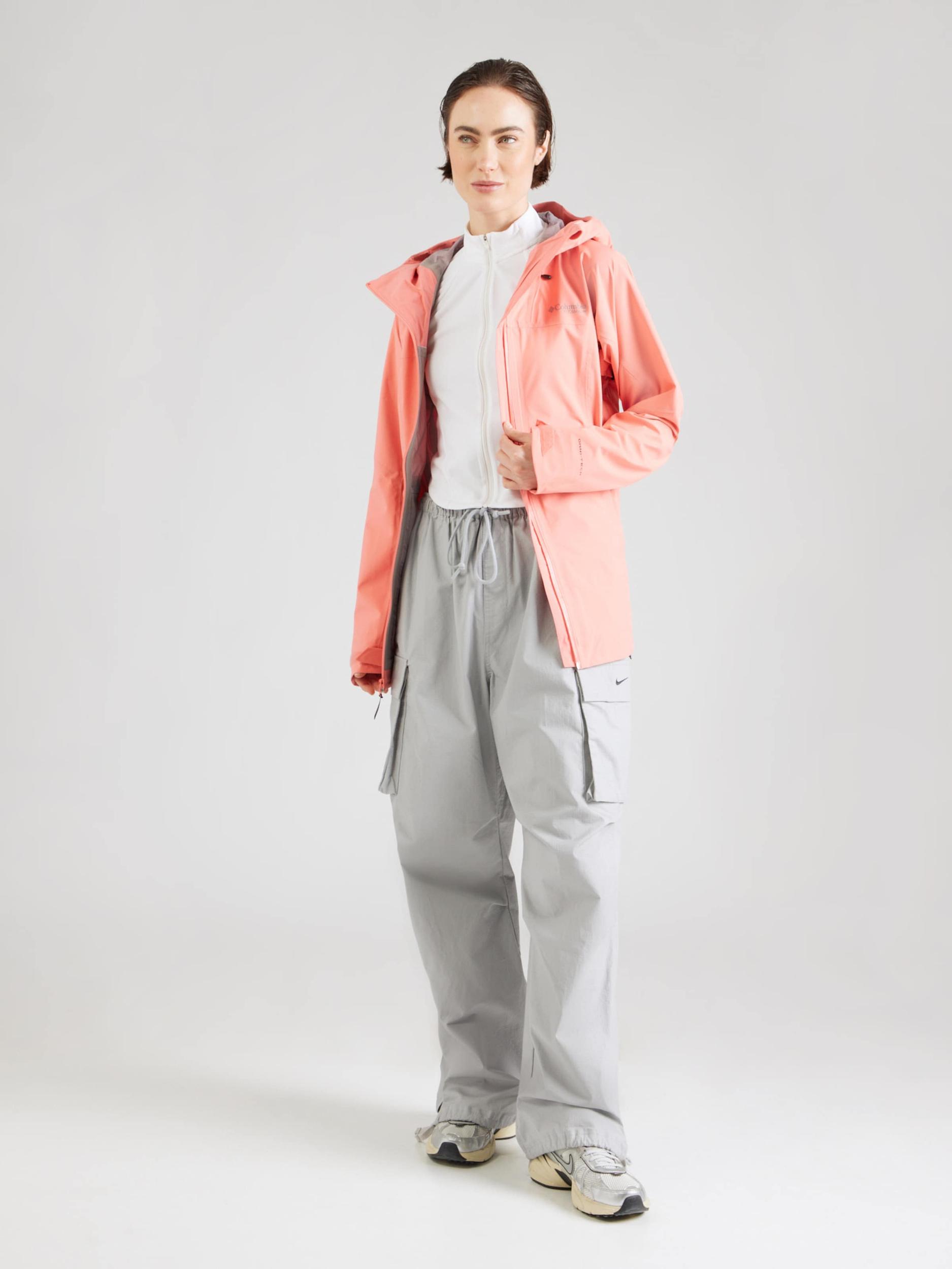 COLUMBIA Outdoorová bunda 'Northwest Explorer' pastelovo červená / strieborná