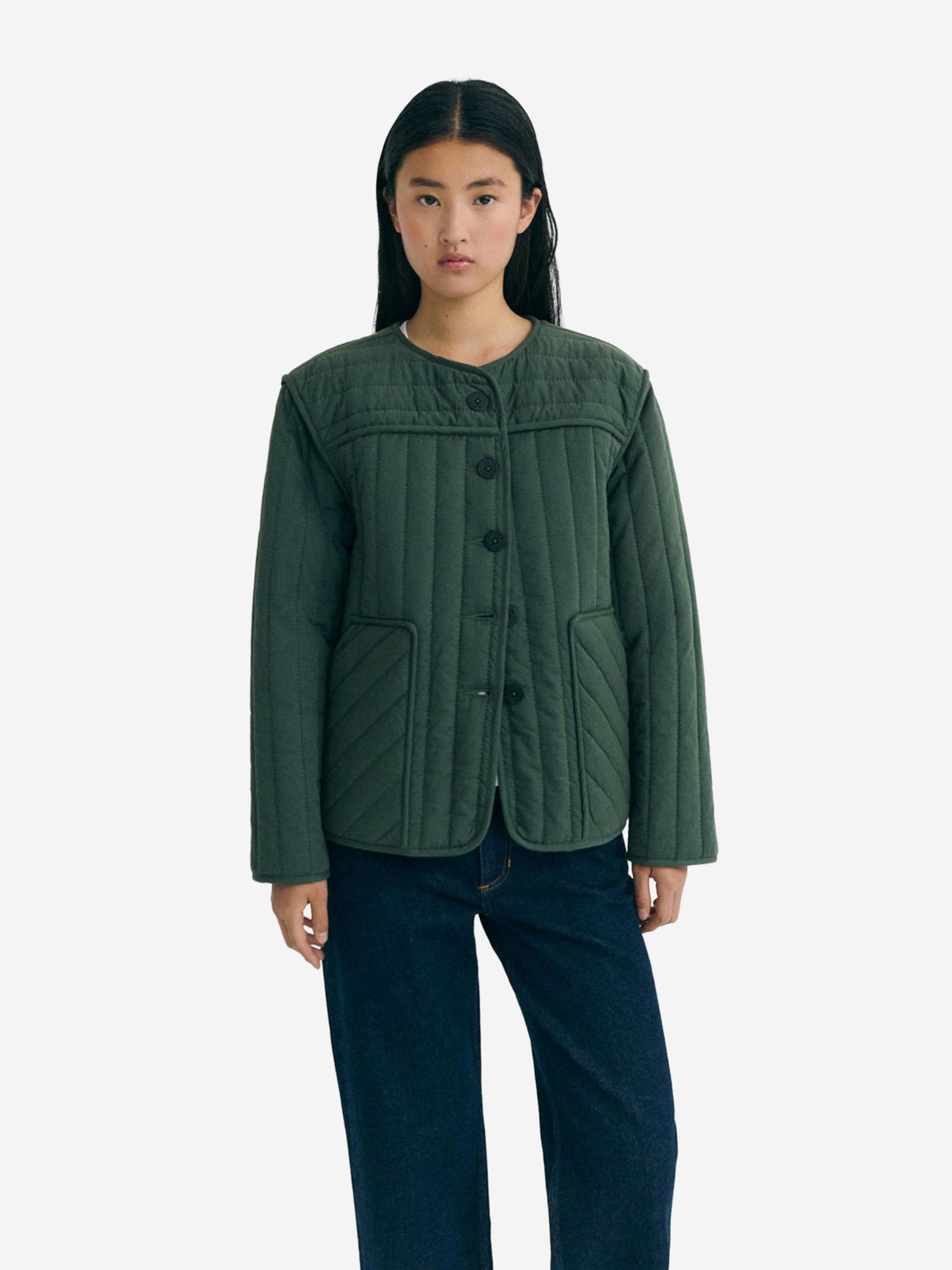 Thinking MU Zimná bunda 'Ayo' tmavozelená