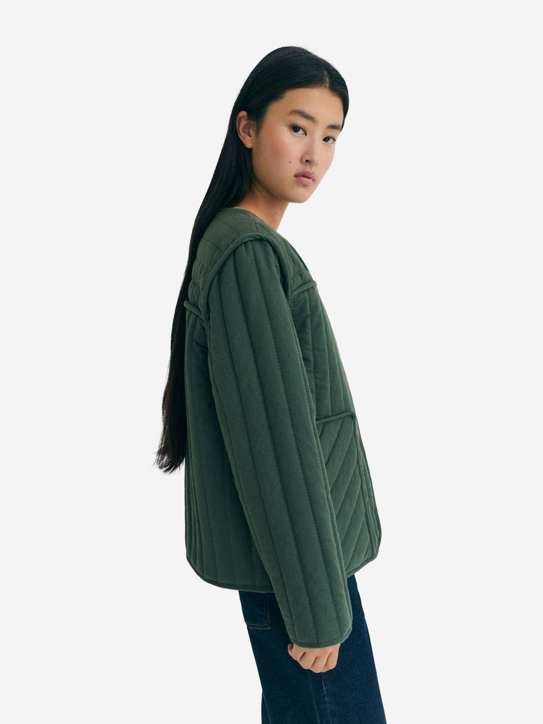 Thinking MU Zimná bunda 'Ayo' tmavozelená