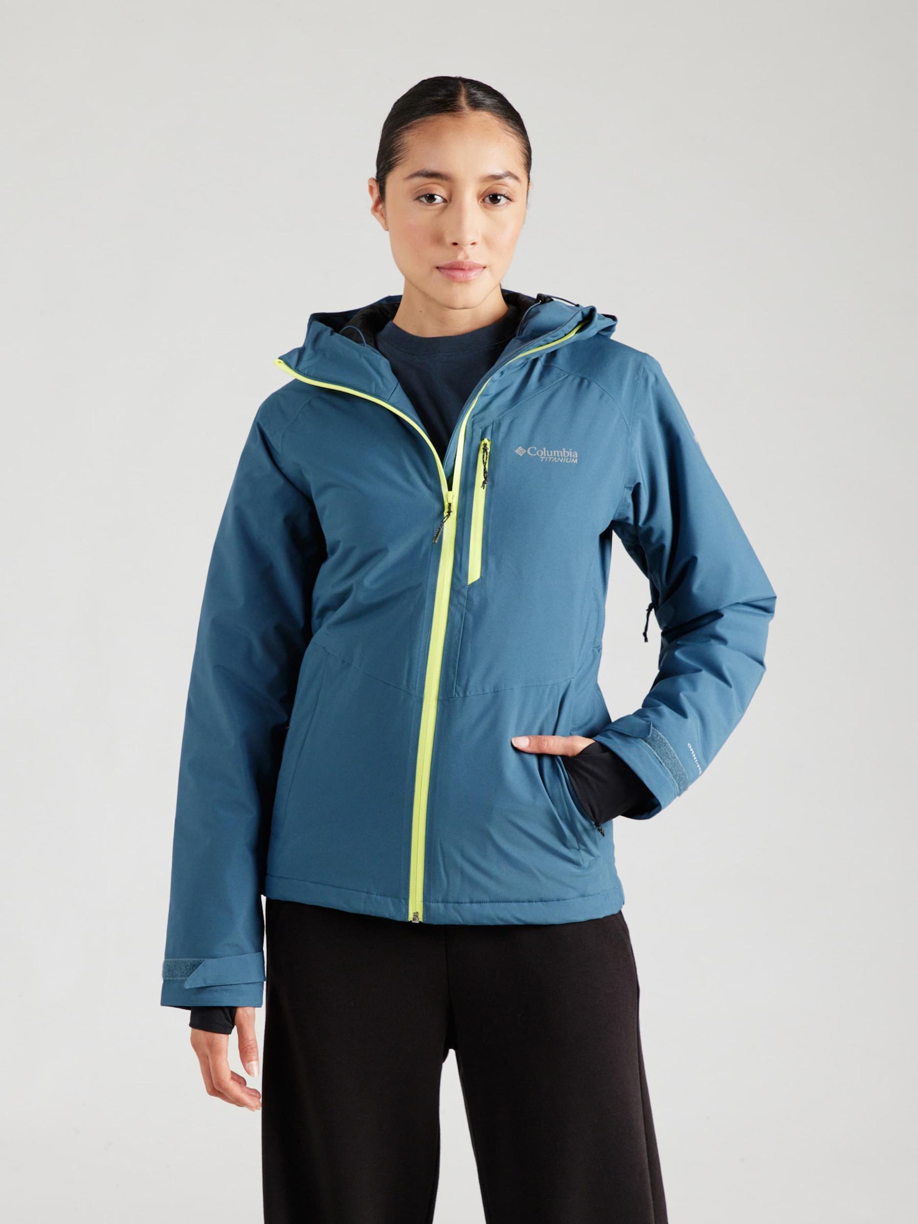 COLUMBIA Outdoorová bunda 'Explorers Edge II' limetová / petrolejová