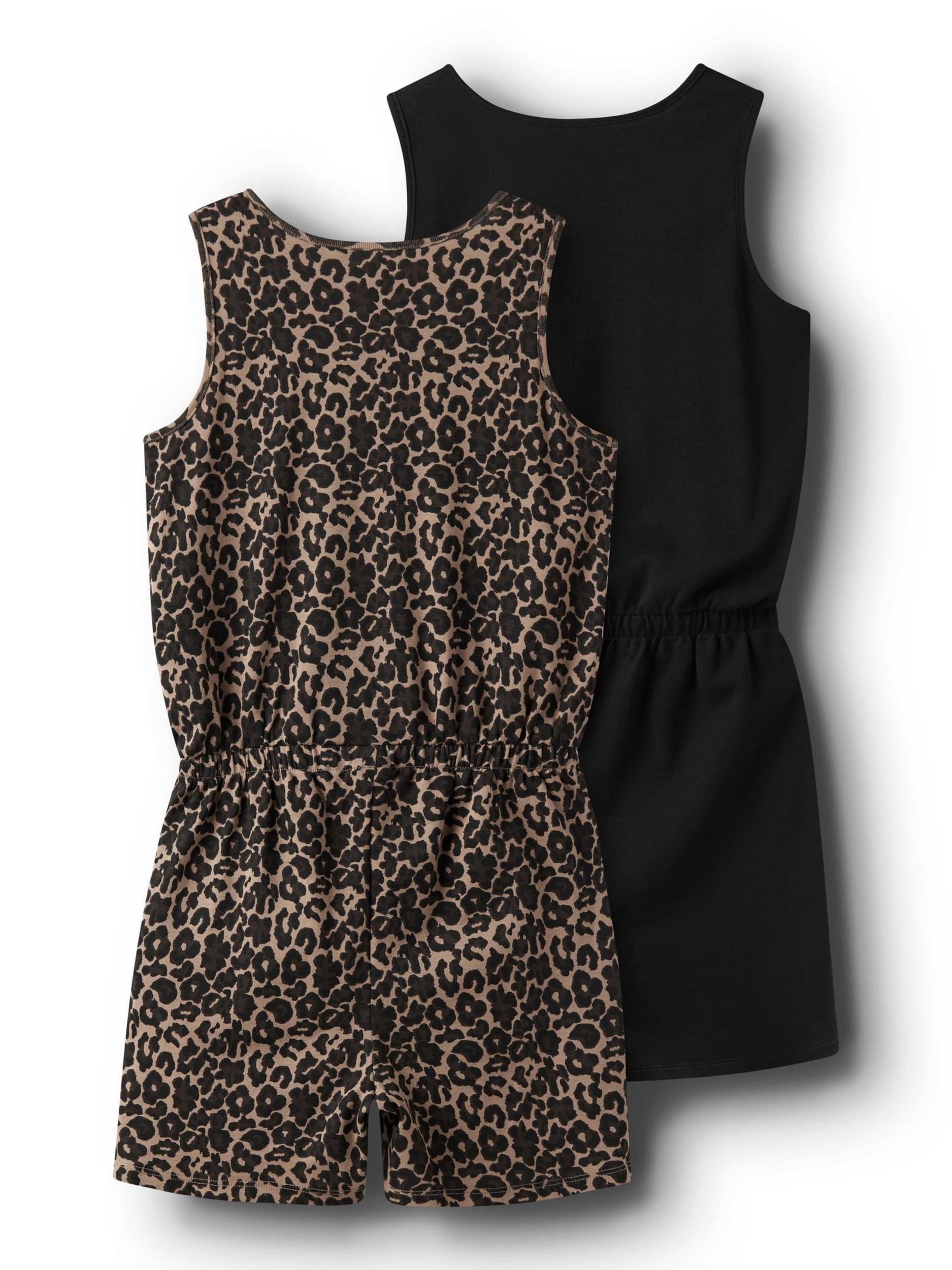 TWO SOON Overal hnedá / svetlohnedá / čierna