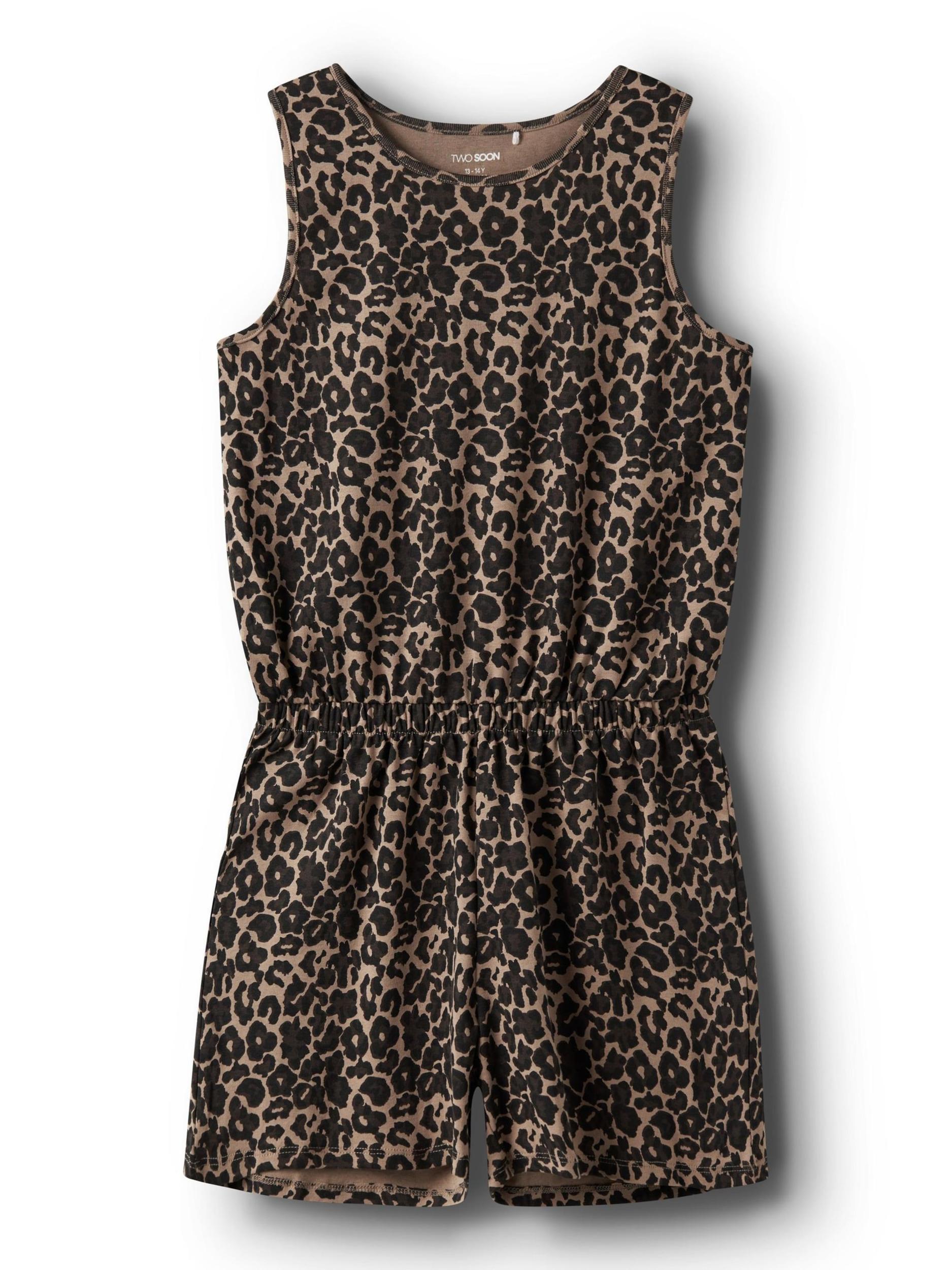 TWO SOON Overal hnedá / svetlohnedá / čierna