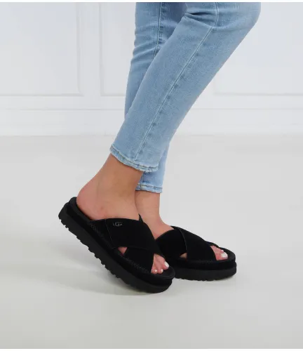 UGG Kožené šľapky W GOLDENSTAR CROSS