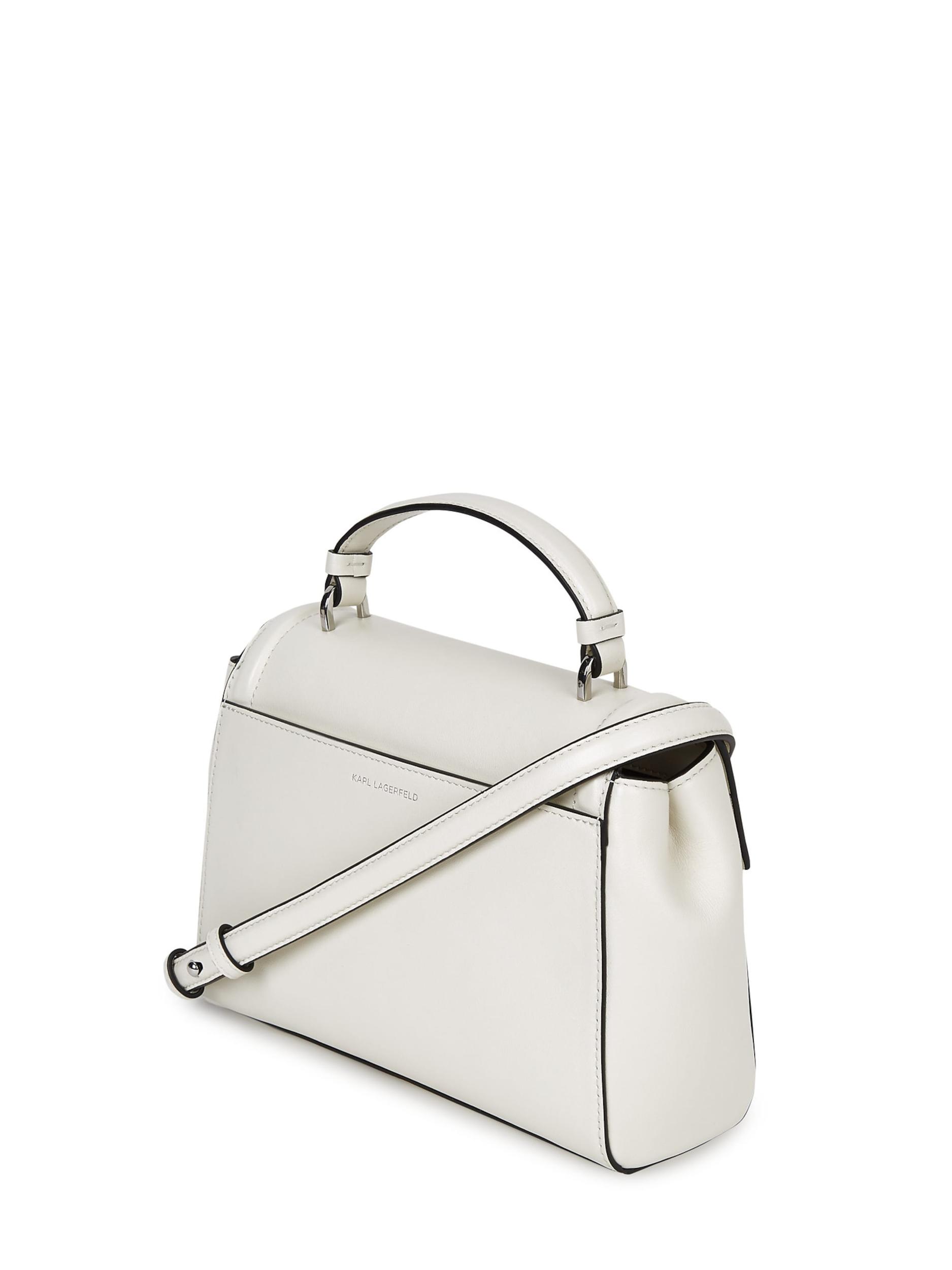 Karl Lagerfeld Kabelka 'Autograph' šedobiela