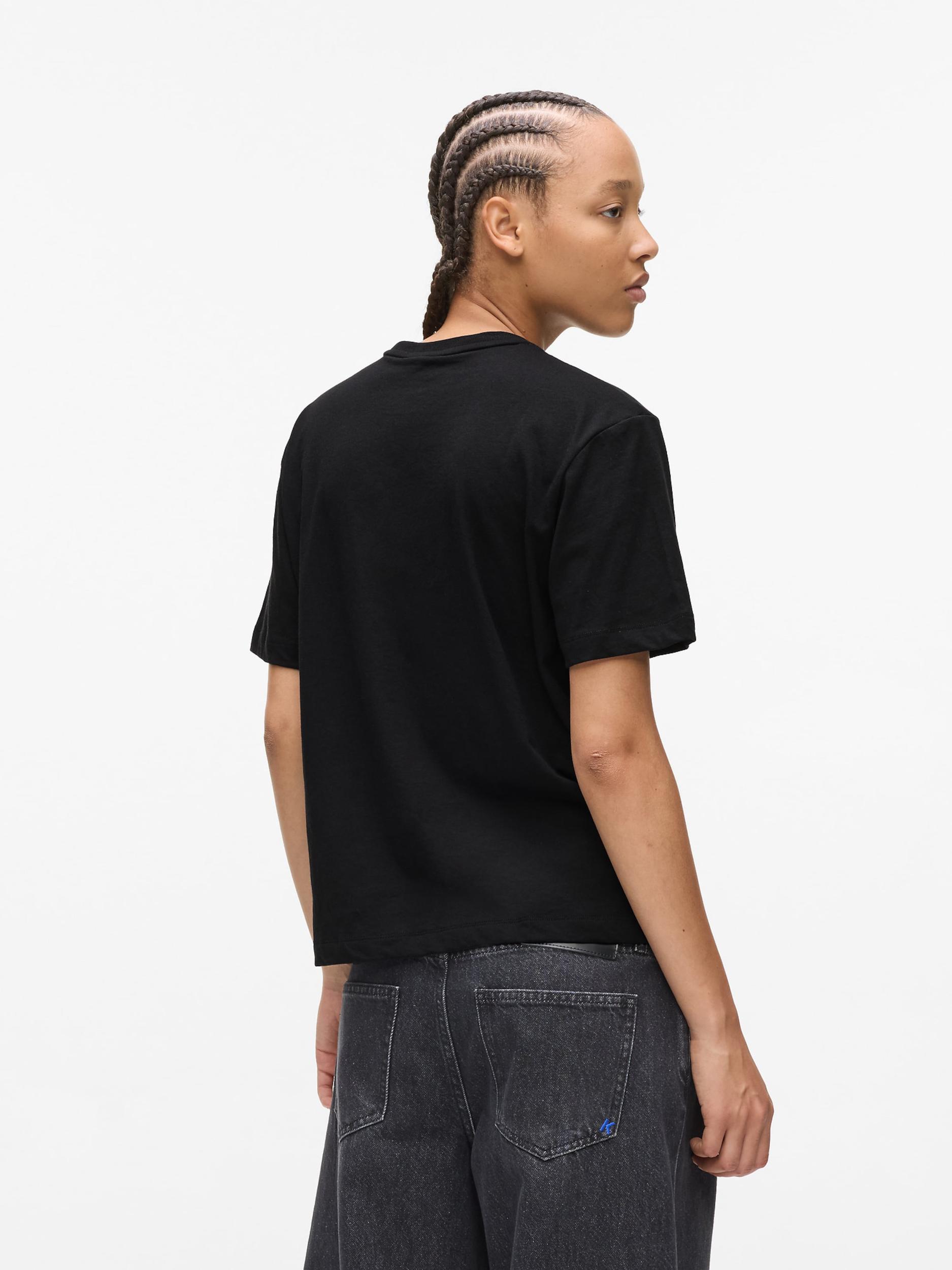 KARL LAGERFELD JEANS Tričko čierna / biela