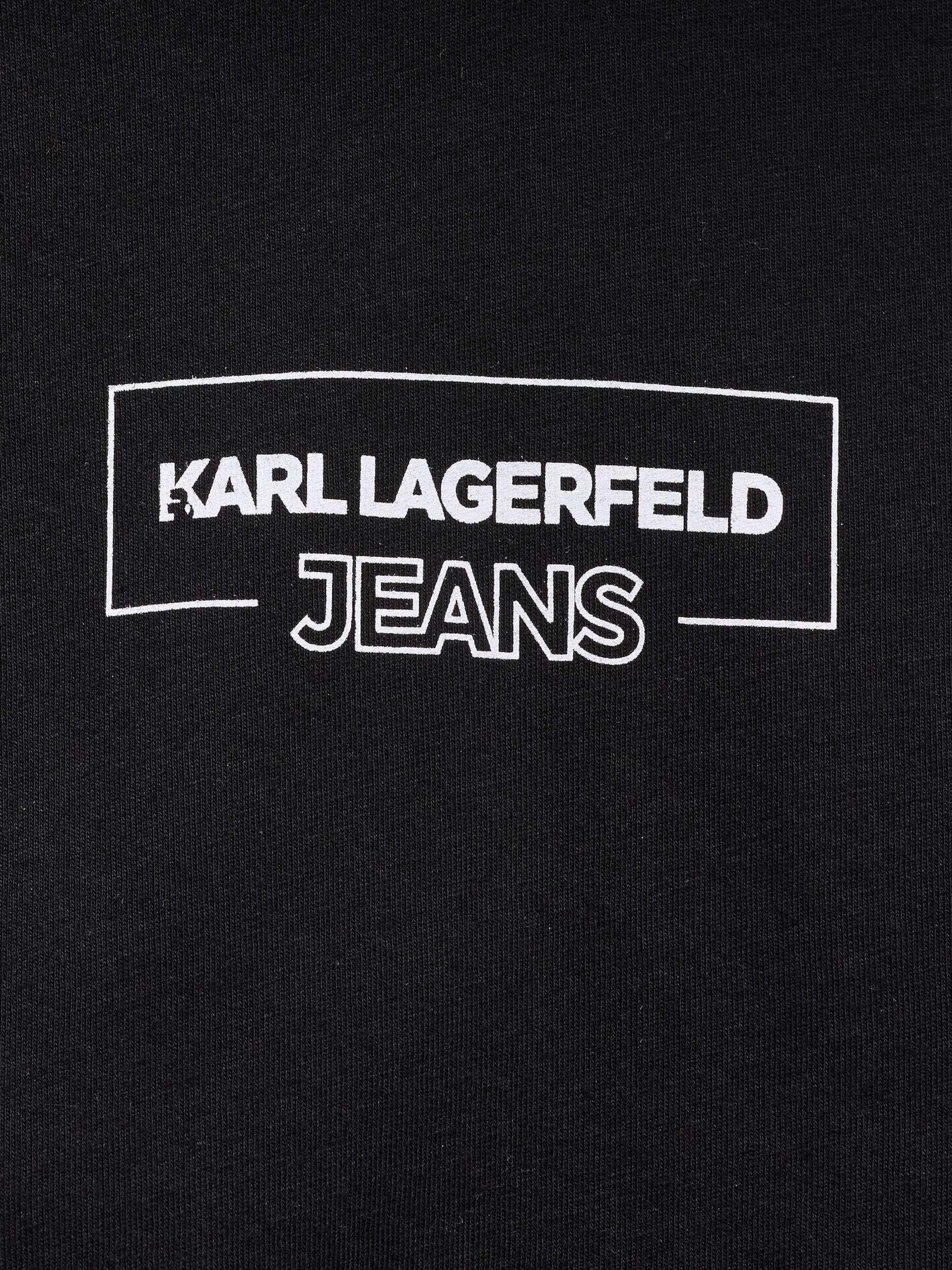 KARL LAGERFELD JEANS Tričko čierna / biela