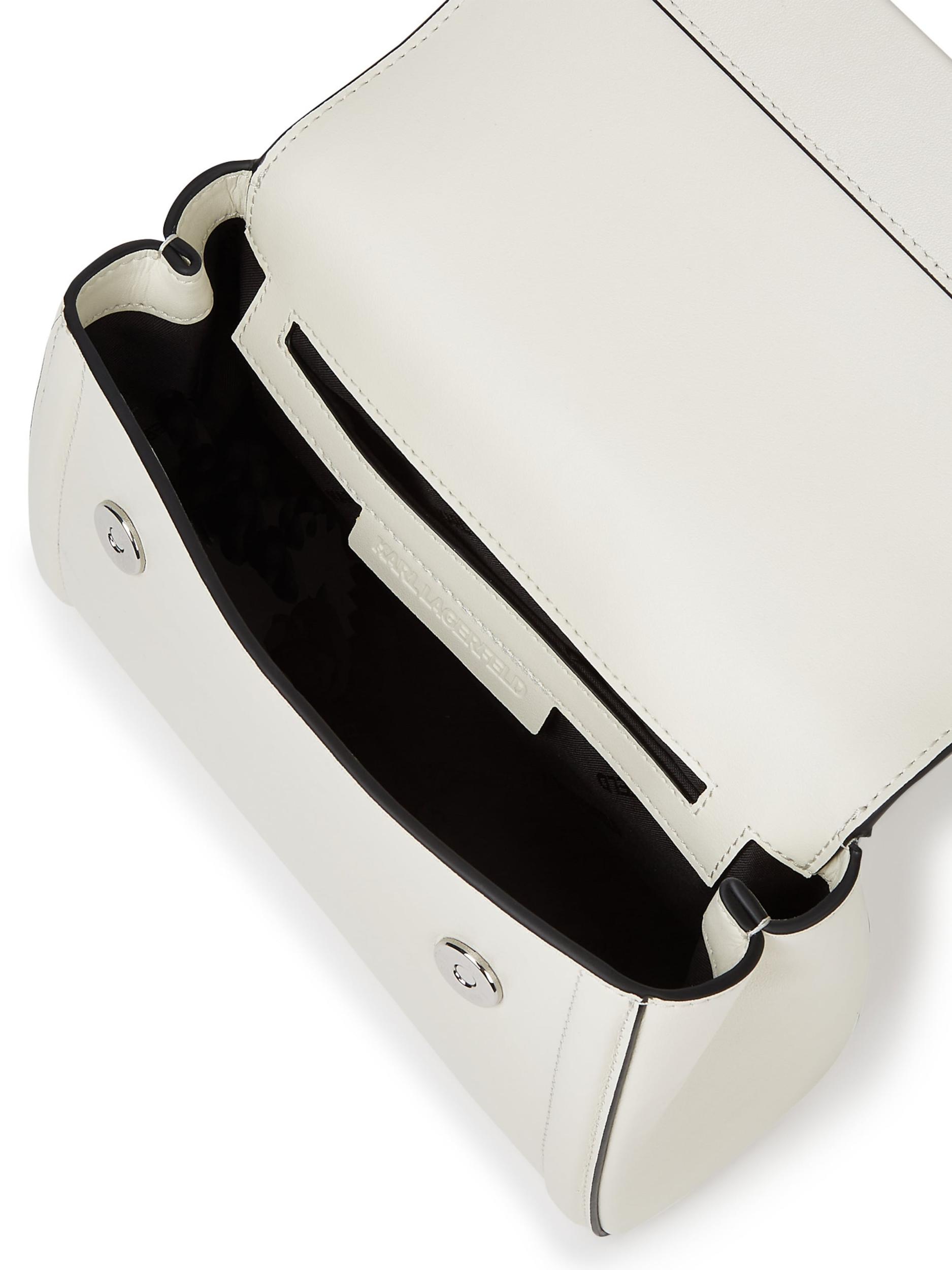 Karl Lagerfeld Kabelka 'Autograph' šedobiela