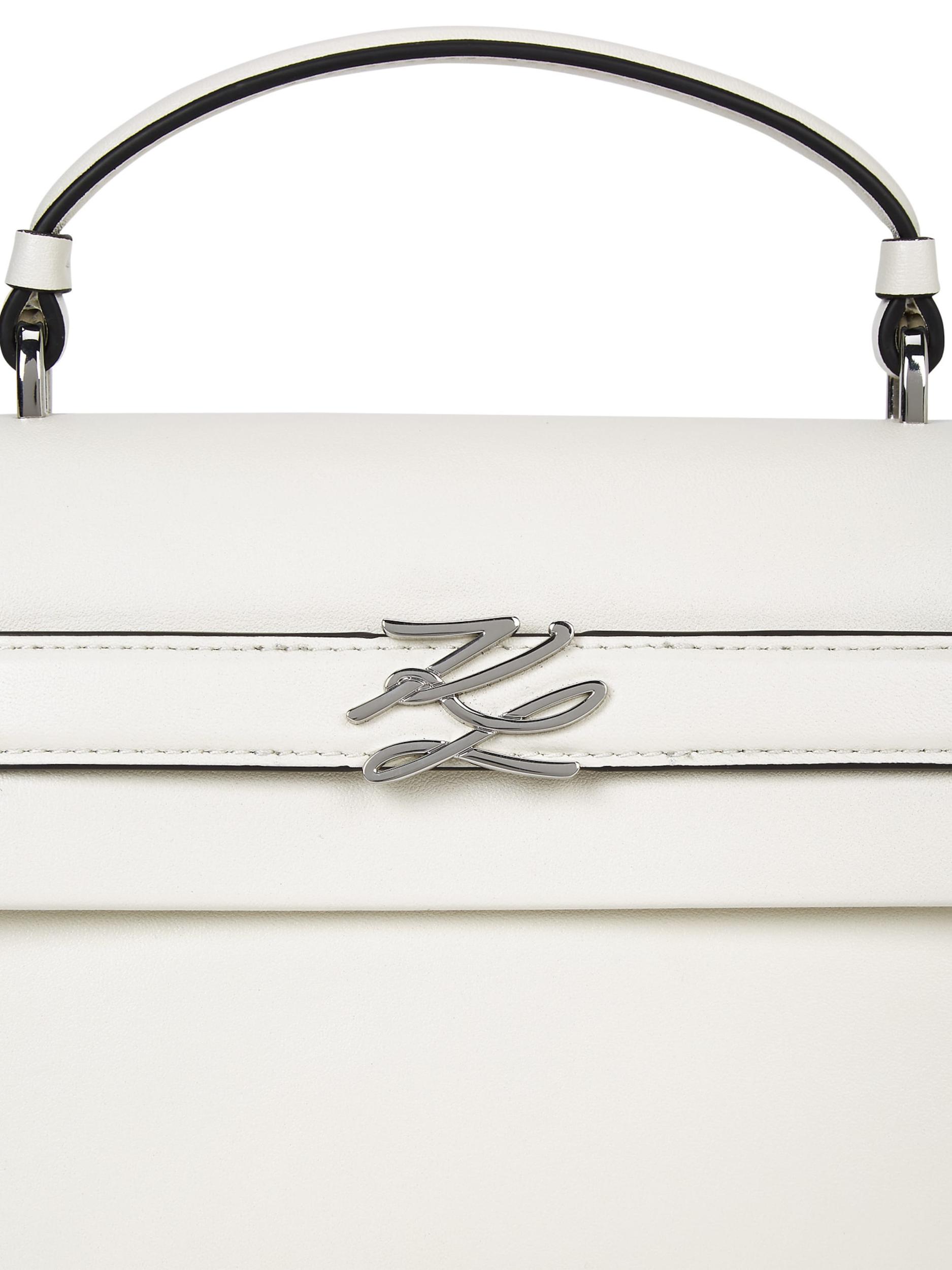 Karl Lagerfeld Kabelka 'Autograph' šedobiela