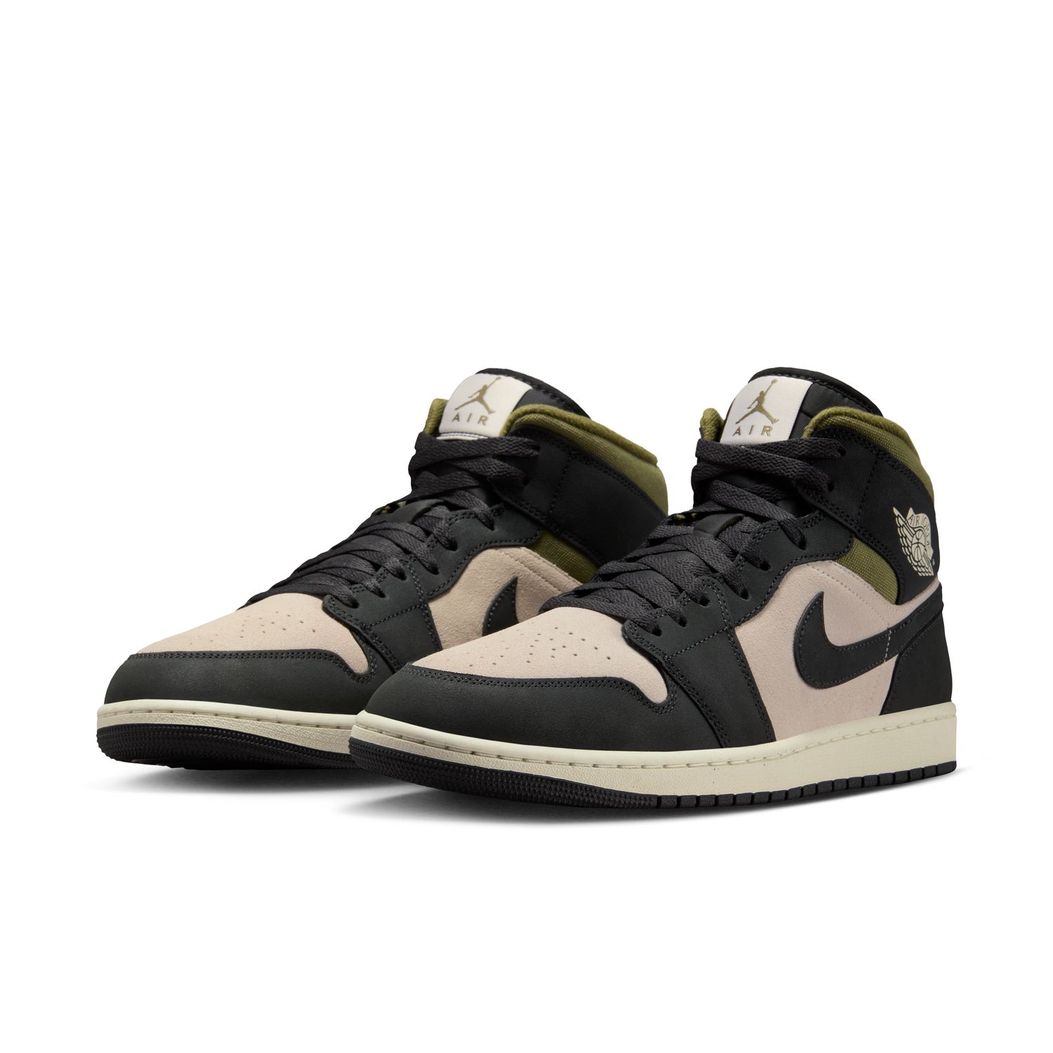 Air Jordan 1 Mid SE "Off Noir Medium Olive" - Pánske - Tenisky Jordan - Biele - HV4091-102