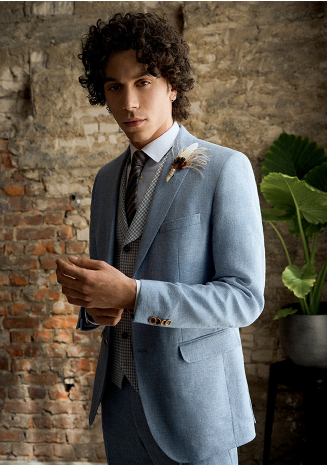 Pánske ľanové oblekové sako CLUB OF GENTS