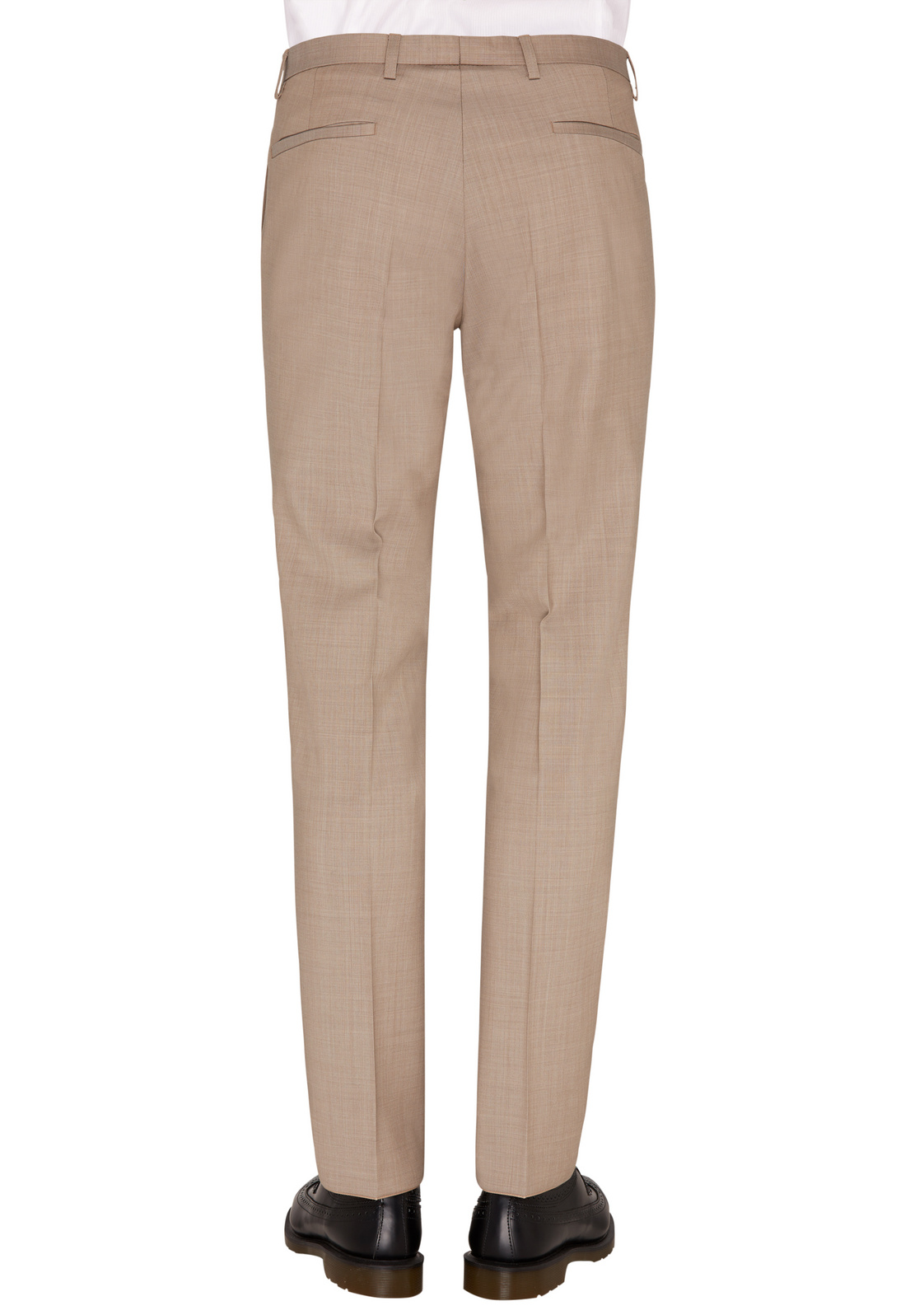 Pánske béžové vlnené oblekové nohavice CLUB OF GENTS slim fit