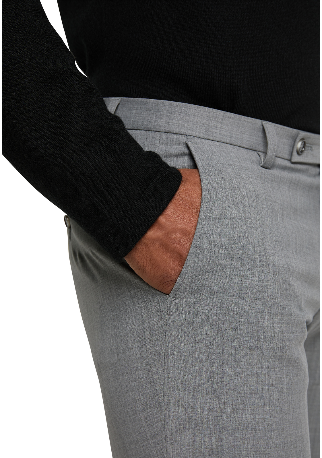 Pánske sivé oblekové nohavice CLUB OF GENTS slim fit