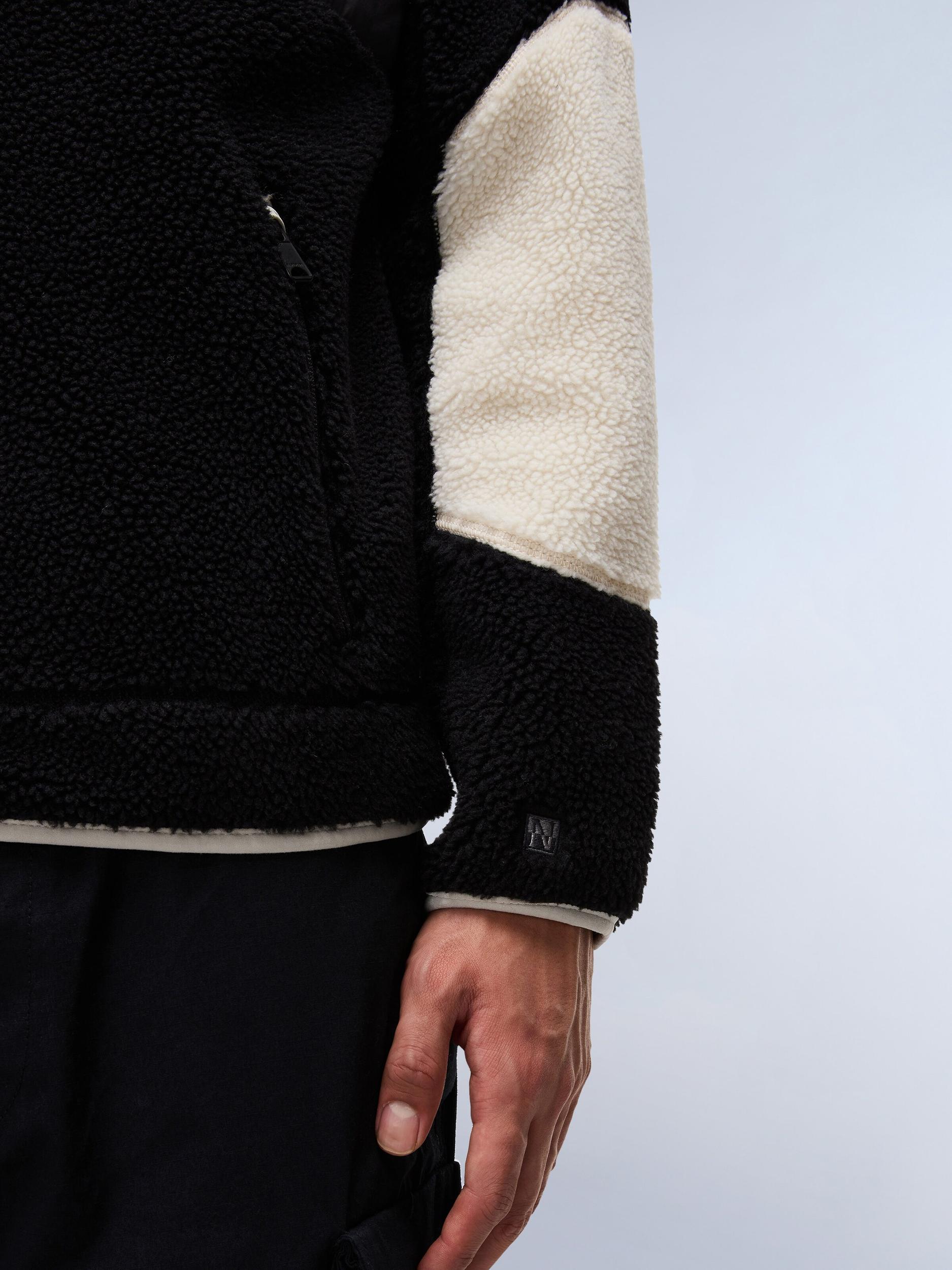 NAPAPIJRI Flisová bunda 'Yupik 3' svetlobéžová / sivá / tmavočervená / čierna